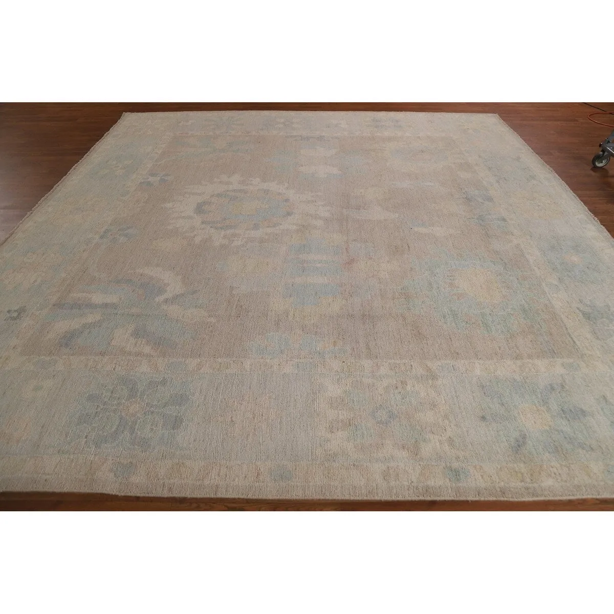 Vegetable Dye Turkish Oushak Square Area Rug Hand-knotted Wool Carpet - 9'10x 10'2