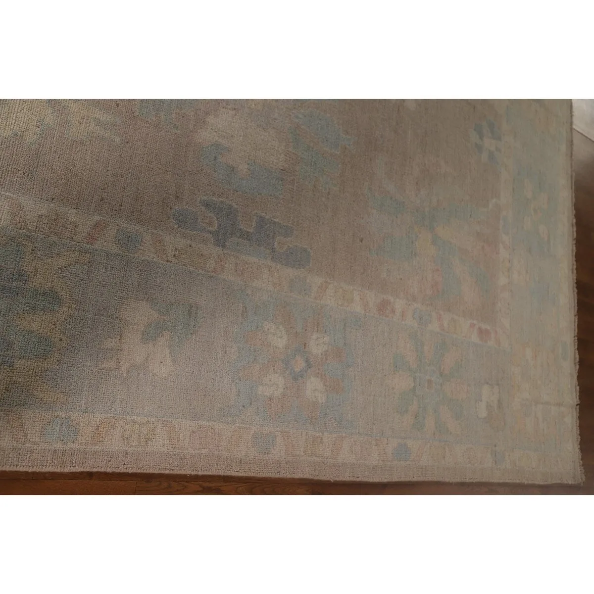 Vegetable Dye Turkish Oushak Square Area Rug Hand-knotted Wool Carpet - 9'10x 10'2