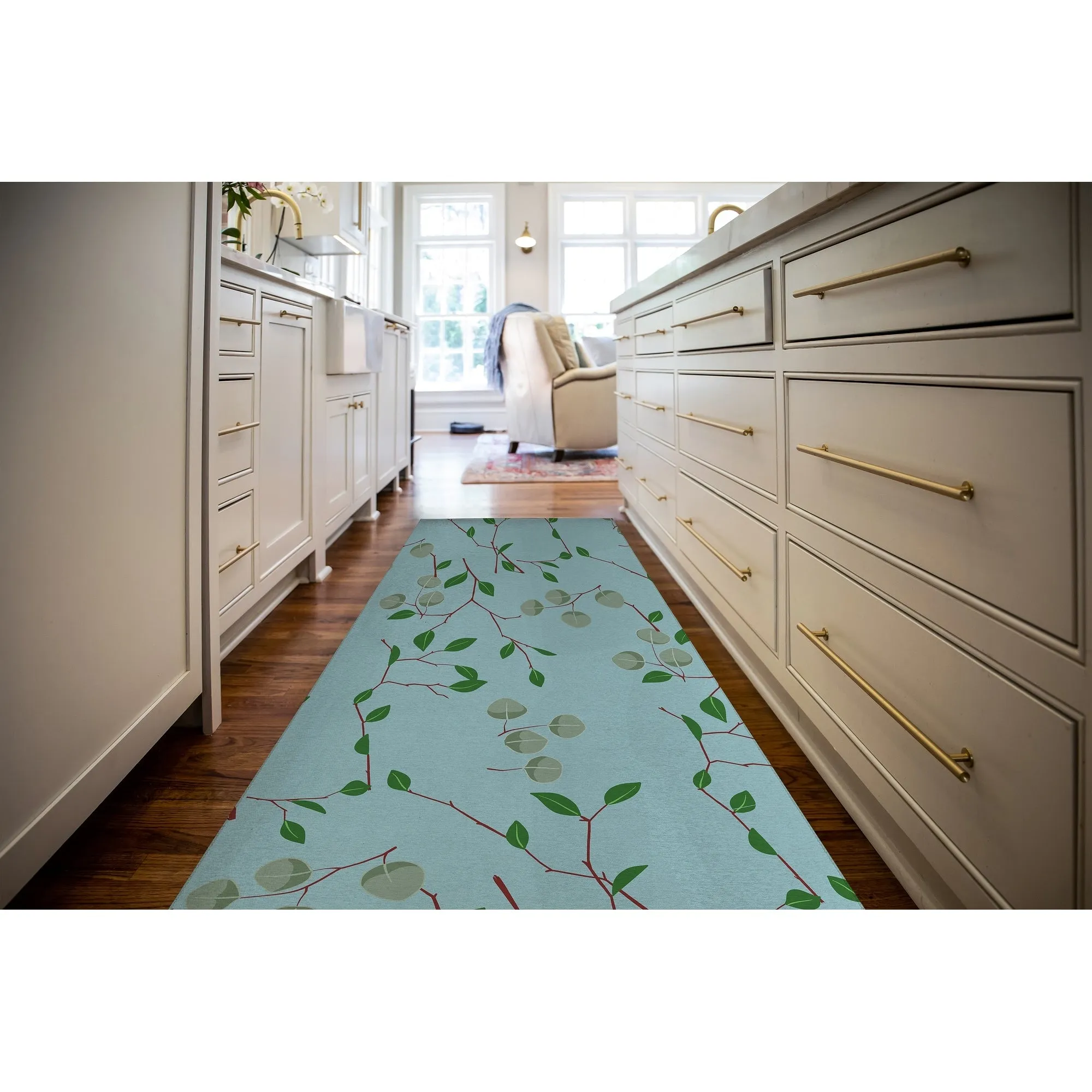 VINE BLUE Kitchen Mat By Kavka Designs