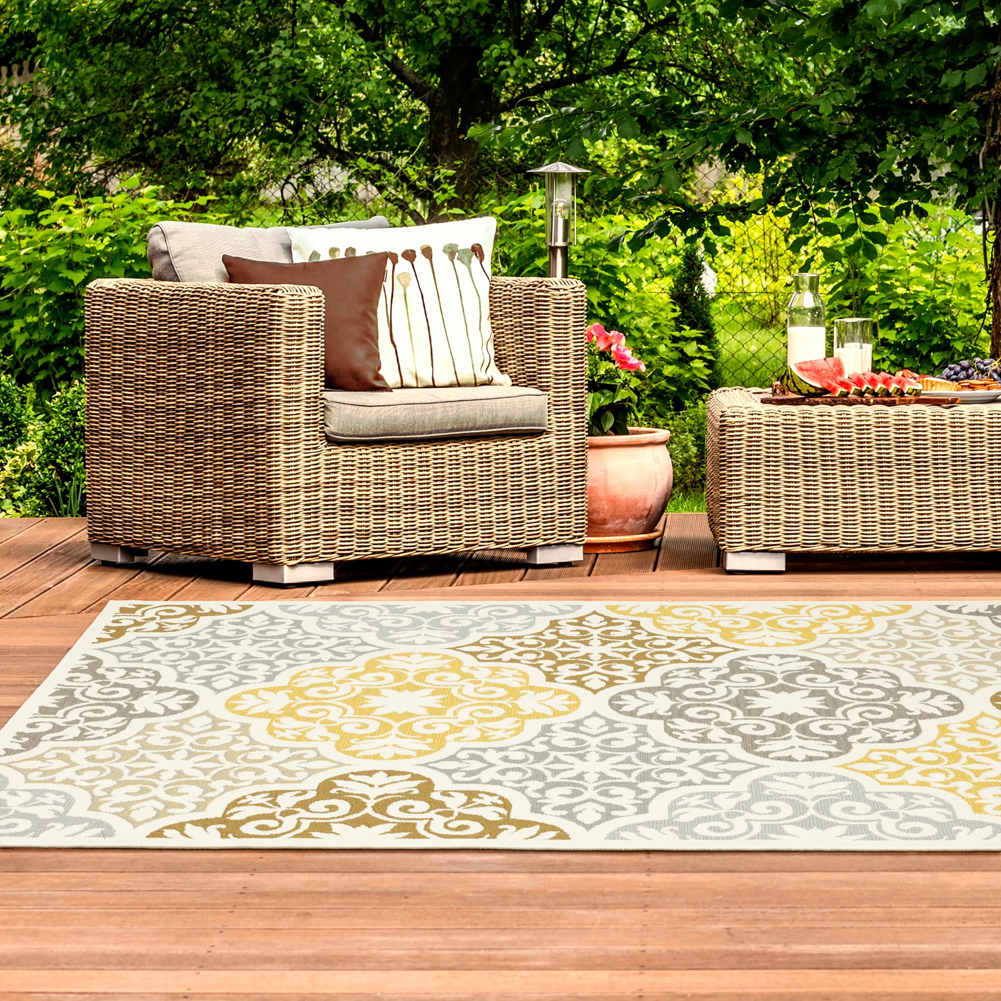 Vista Home Boden Moroccan Ivory/ Grey Indoor/ Outdoor Area Rug