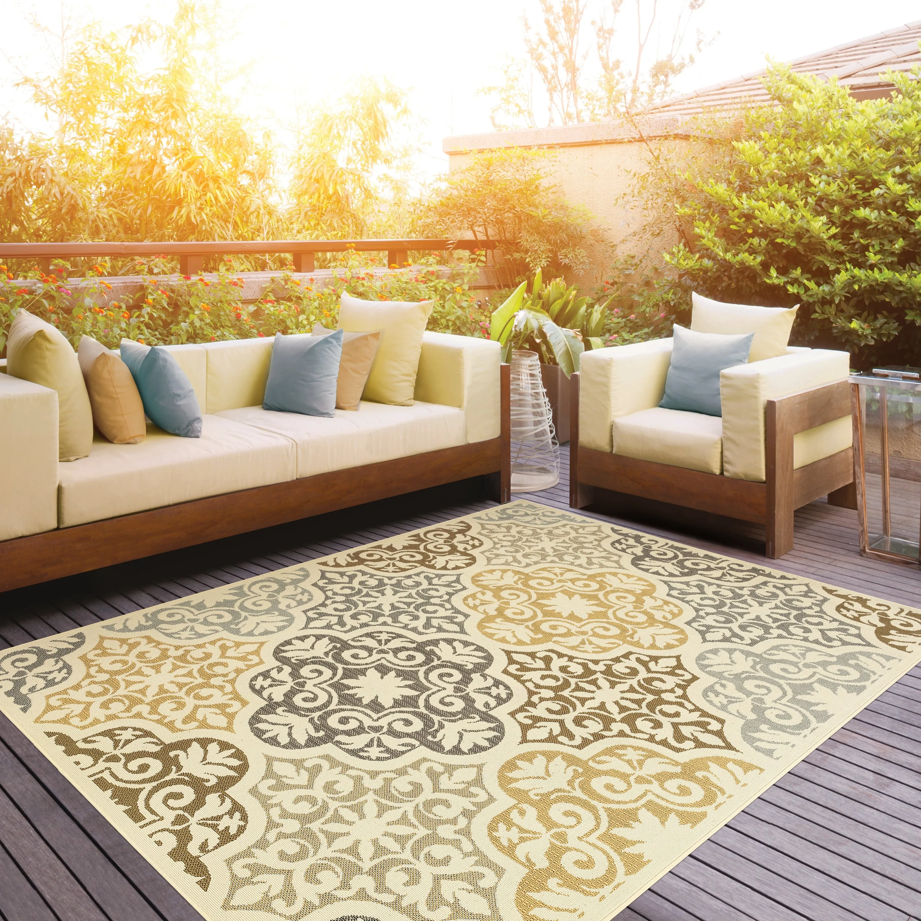 Vista Home Boden Moroccan Ivory/ Grey Indoor/ Outdoor Area Rug
