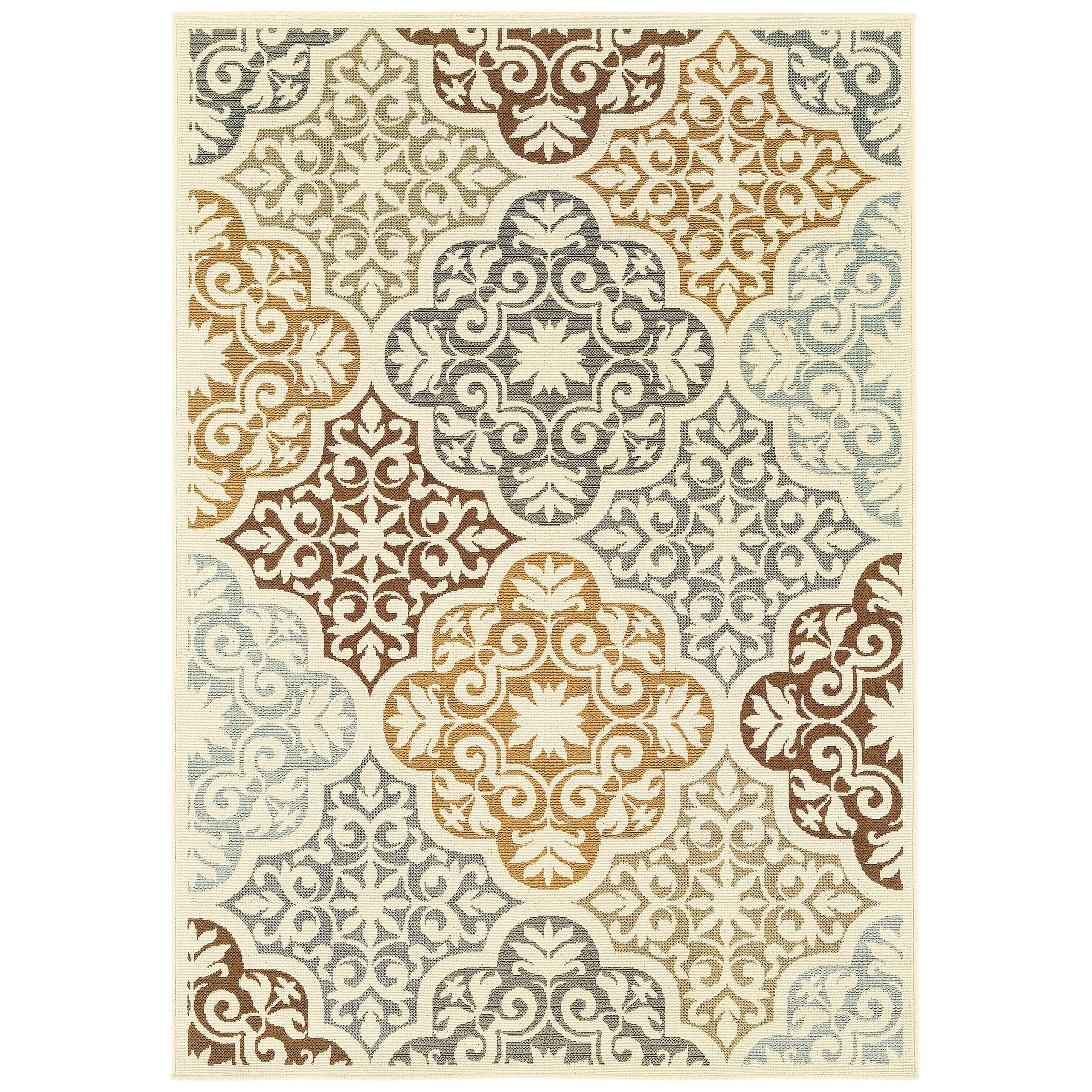 Vista Home Boden Moroccan Ivory/ Grey Indoor/ Outdoor Area Rug