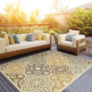 Vista Home Boden Moroccan Ivory/ Grey Indoor/ Outdoor Area Rug
