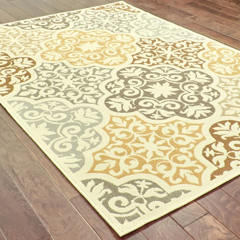 Vista Home Boden Moroccan Ivory/ Grey Indoor/ Outdoor Area Rug