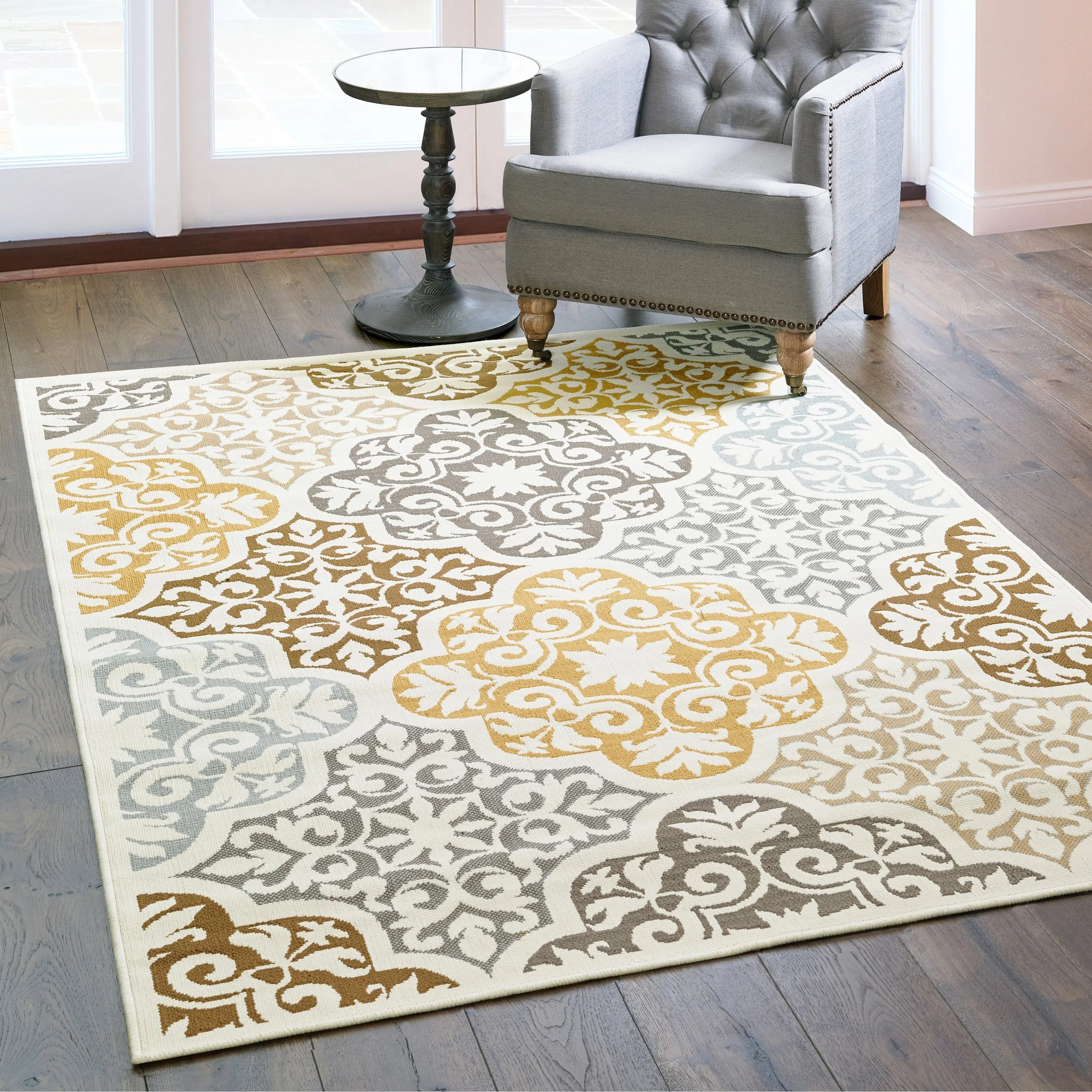 Vista Home Boden Moroccan Ivory/ Grey Indoor/ Outdoor Area Rug
