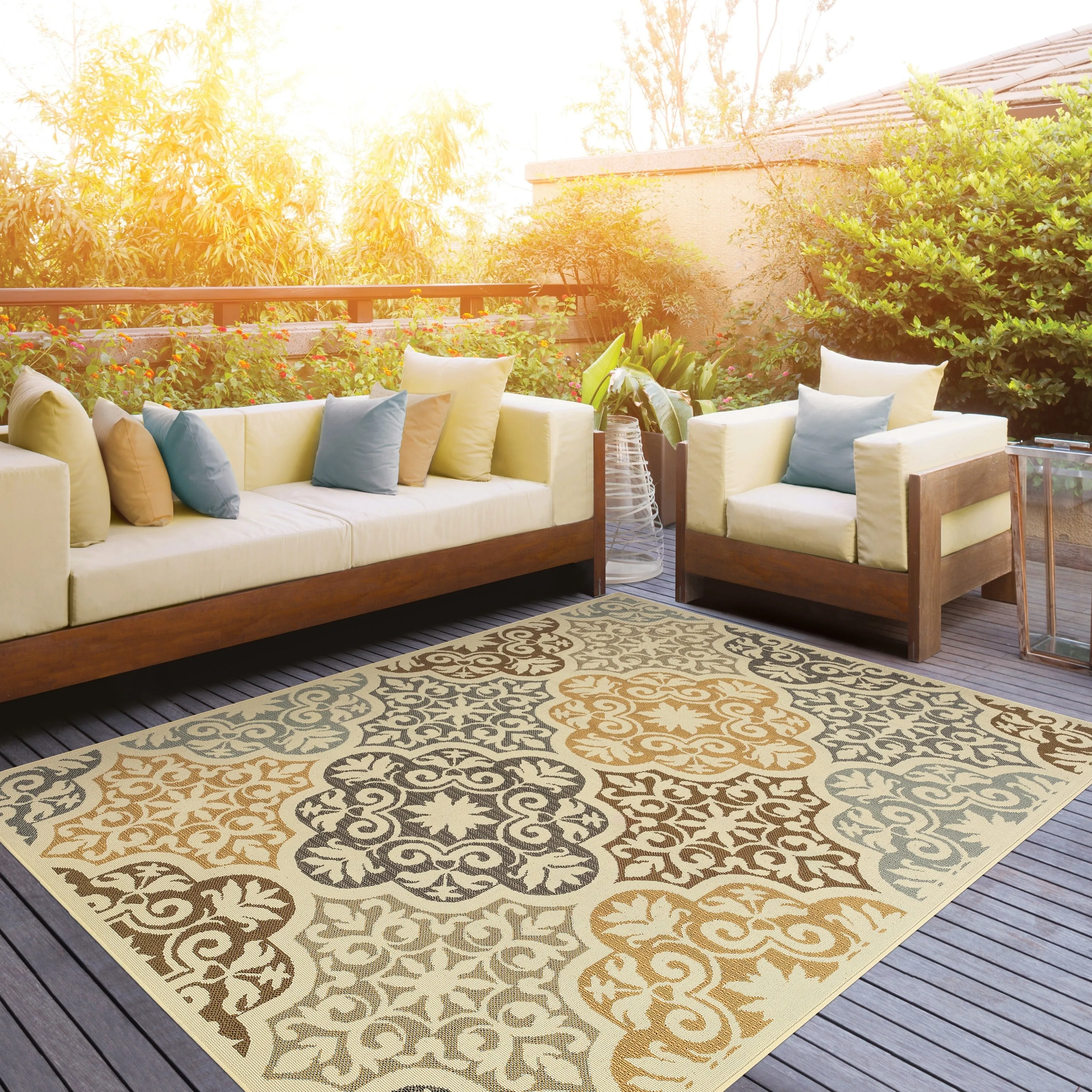 Vista Home Boden Moroccan Ivory/ Grey Indoor/ Outdoor Area Rug