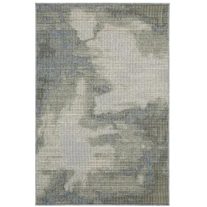 Vista Home Calla Contemporary Abstract Grey/ Blue Indoor/Outdoor Area Rug