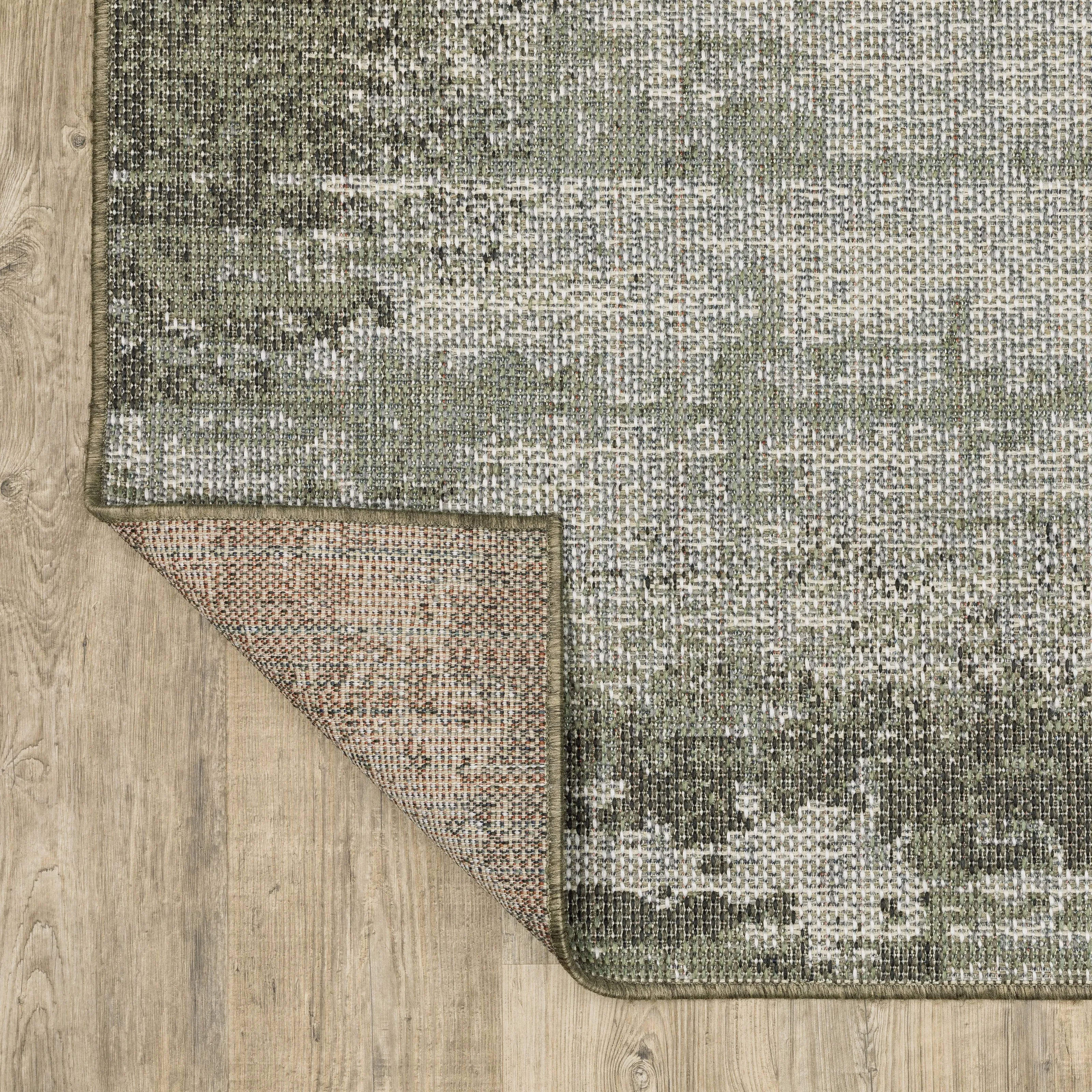 Vista Home Calla Modern Abstract Green/ Ivory Indoor/Outdoor Area Rug