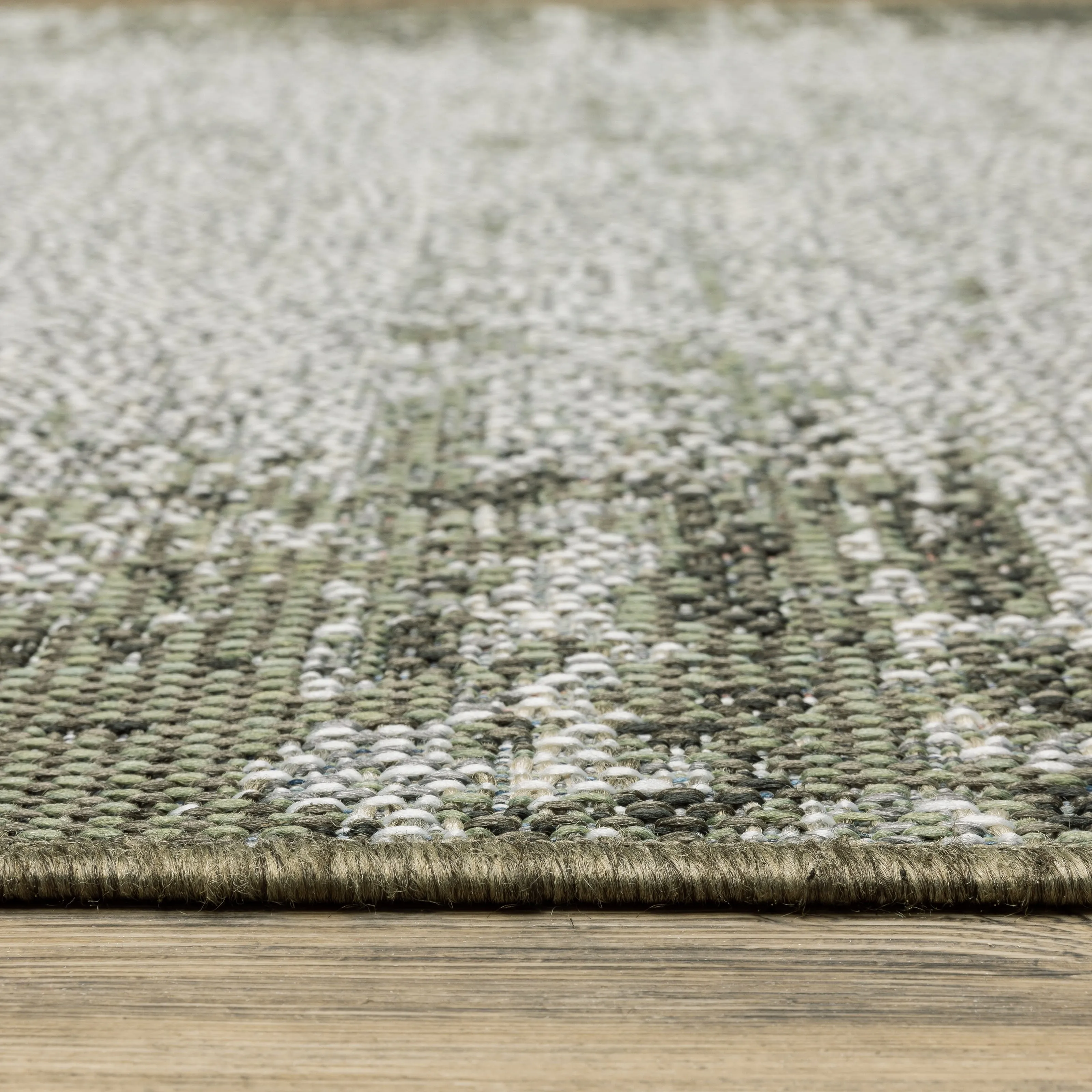 Vista Home Calla Modern Abstract Green/ Ivory Indoor/Outdoor Area Rug