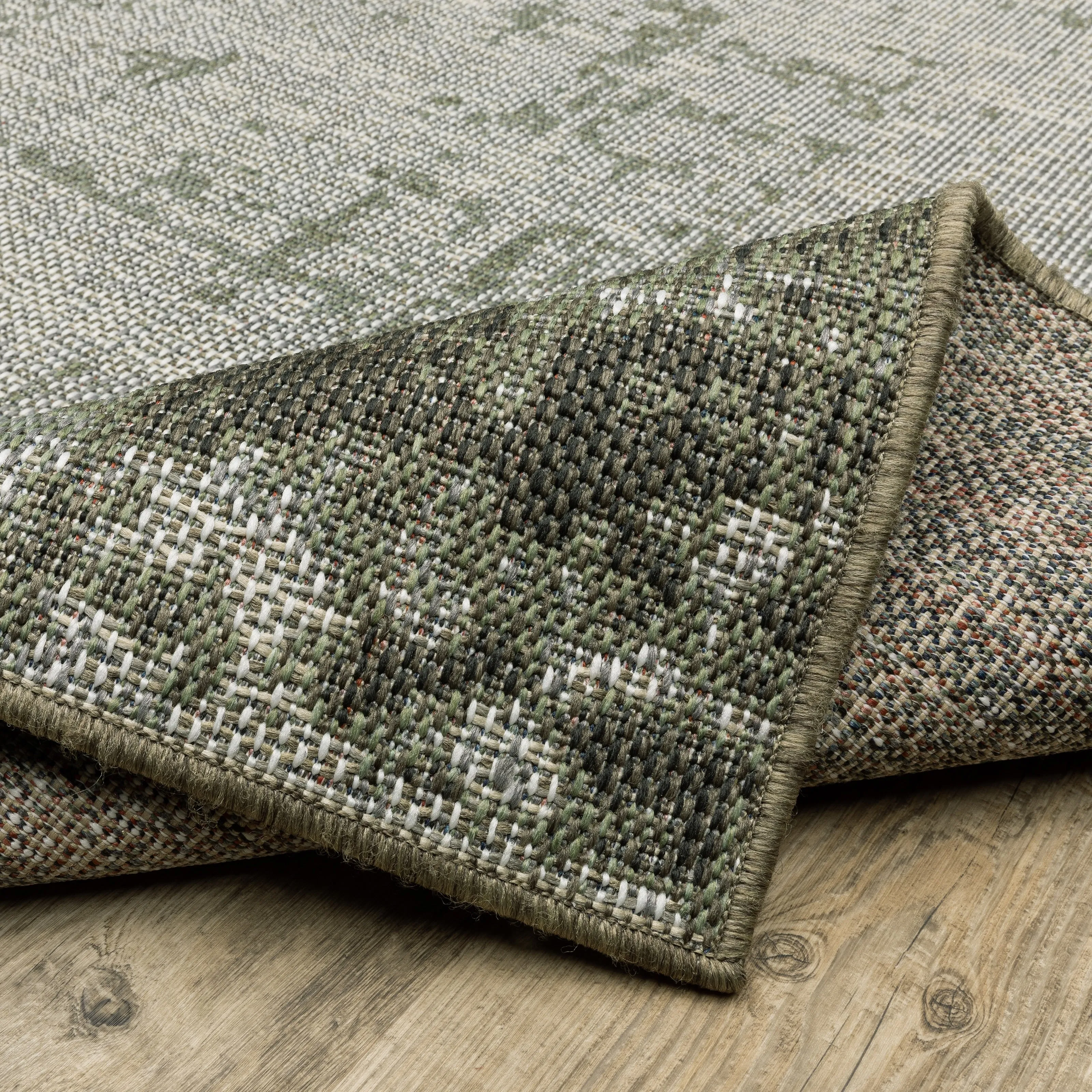 Vista Home Calla Modern Abstract Green/ Ivory Indoor/Outdoor Area Rug