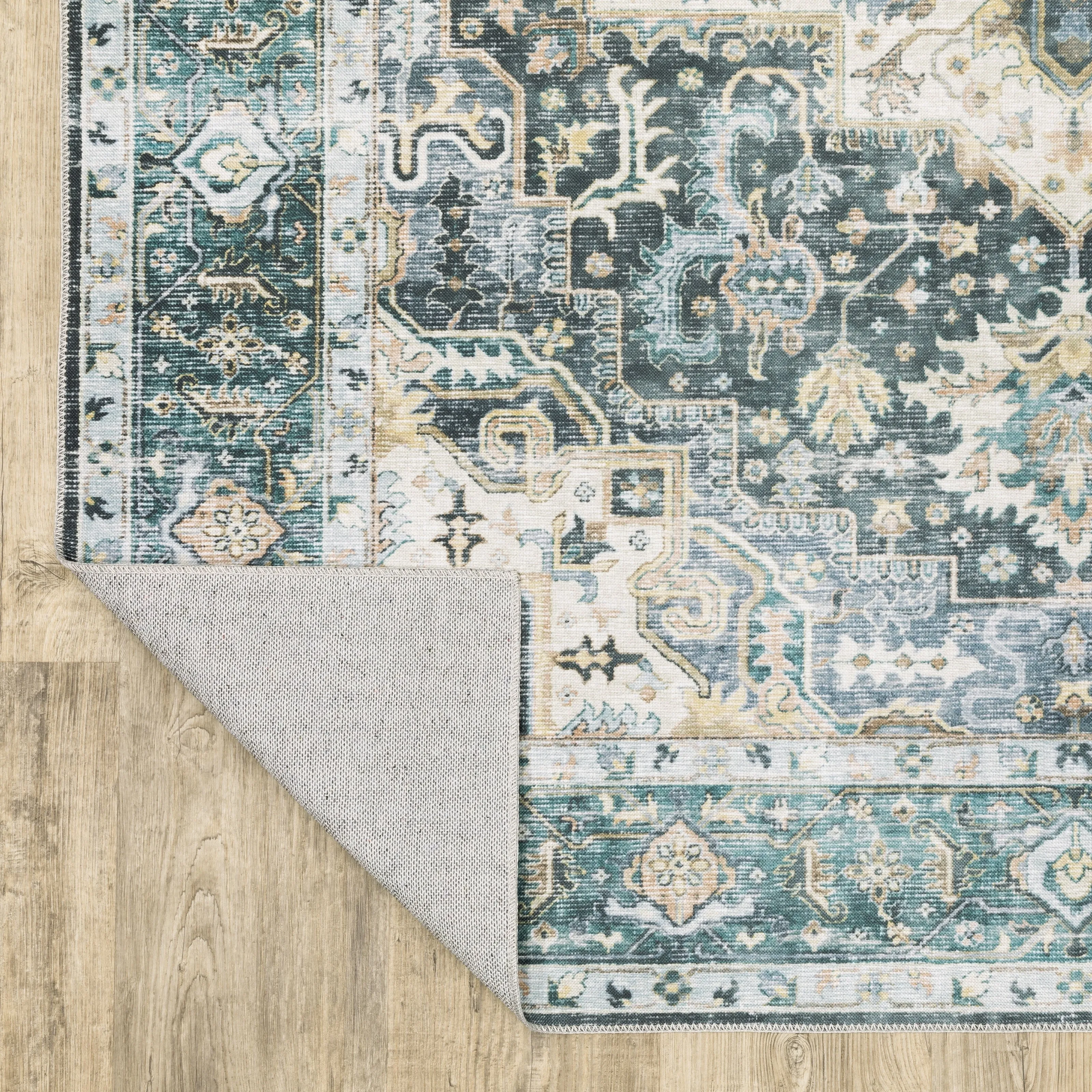 Vista Home Clarissa Washable Center Medallion Indoor Area Rug