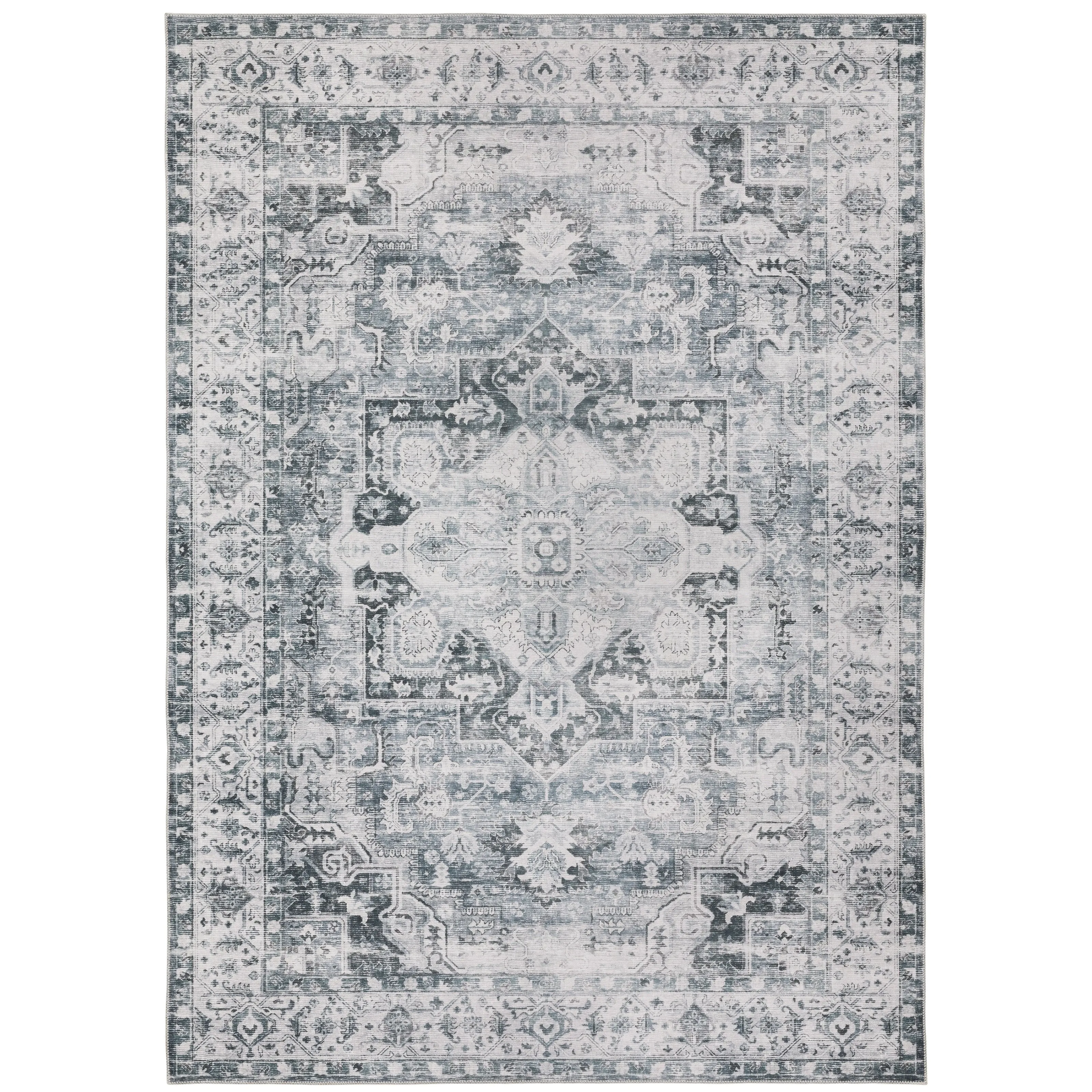 Vista Home Clarissa Washable Center Medallion Indoor Area Rug