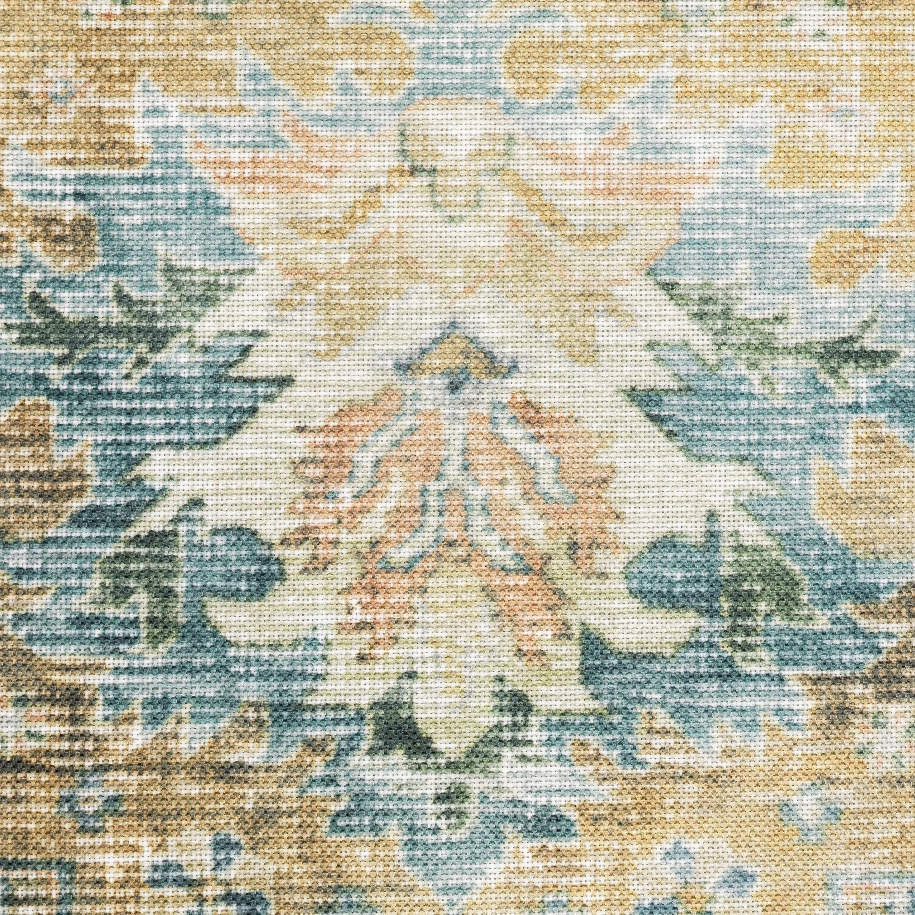 Vista Home Clarissa Washable Center Medallion Indoor Area Rug