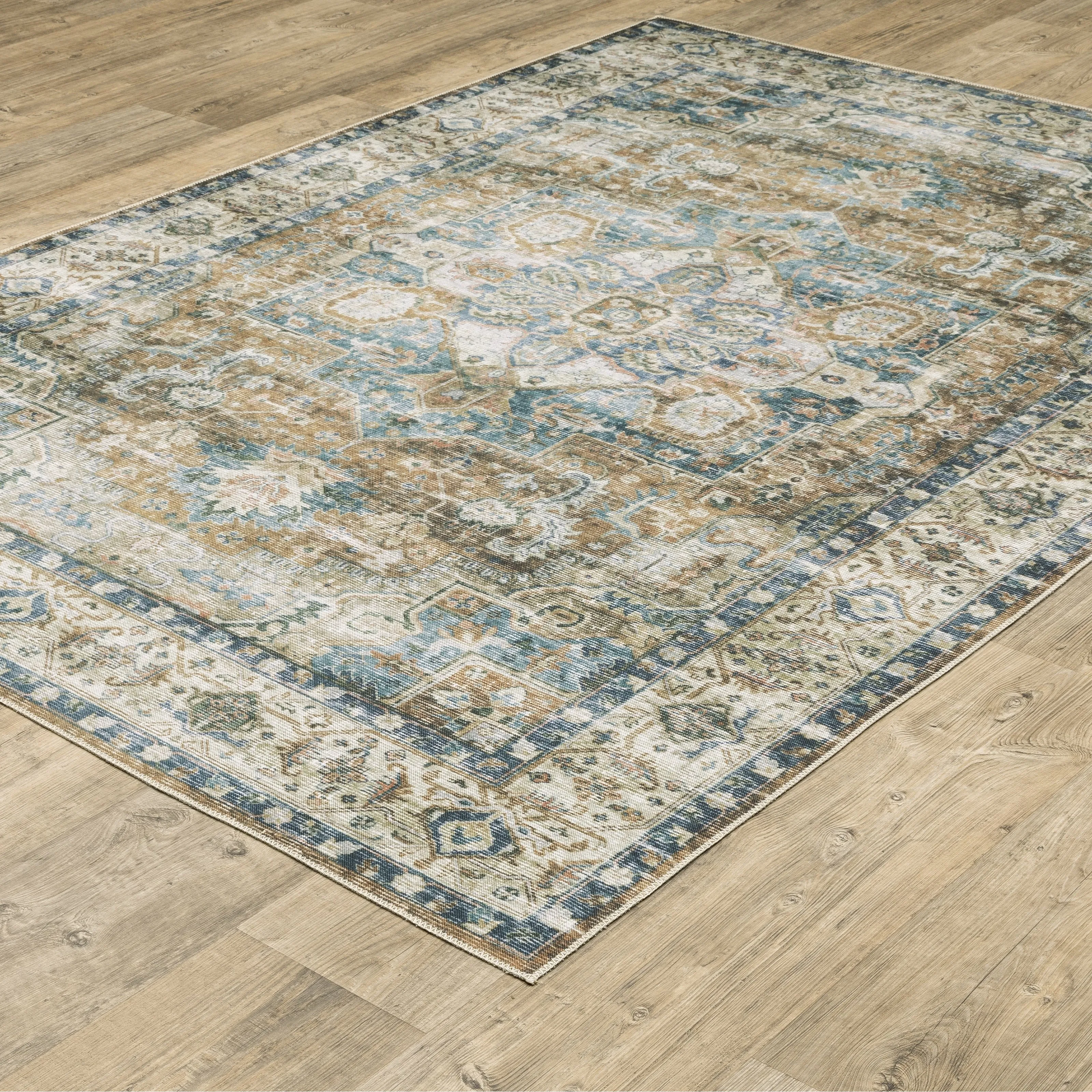 Vista Home Clarissa Washable Center Medallion Indoor Area Rug