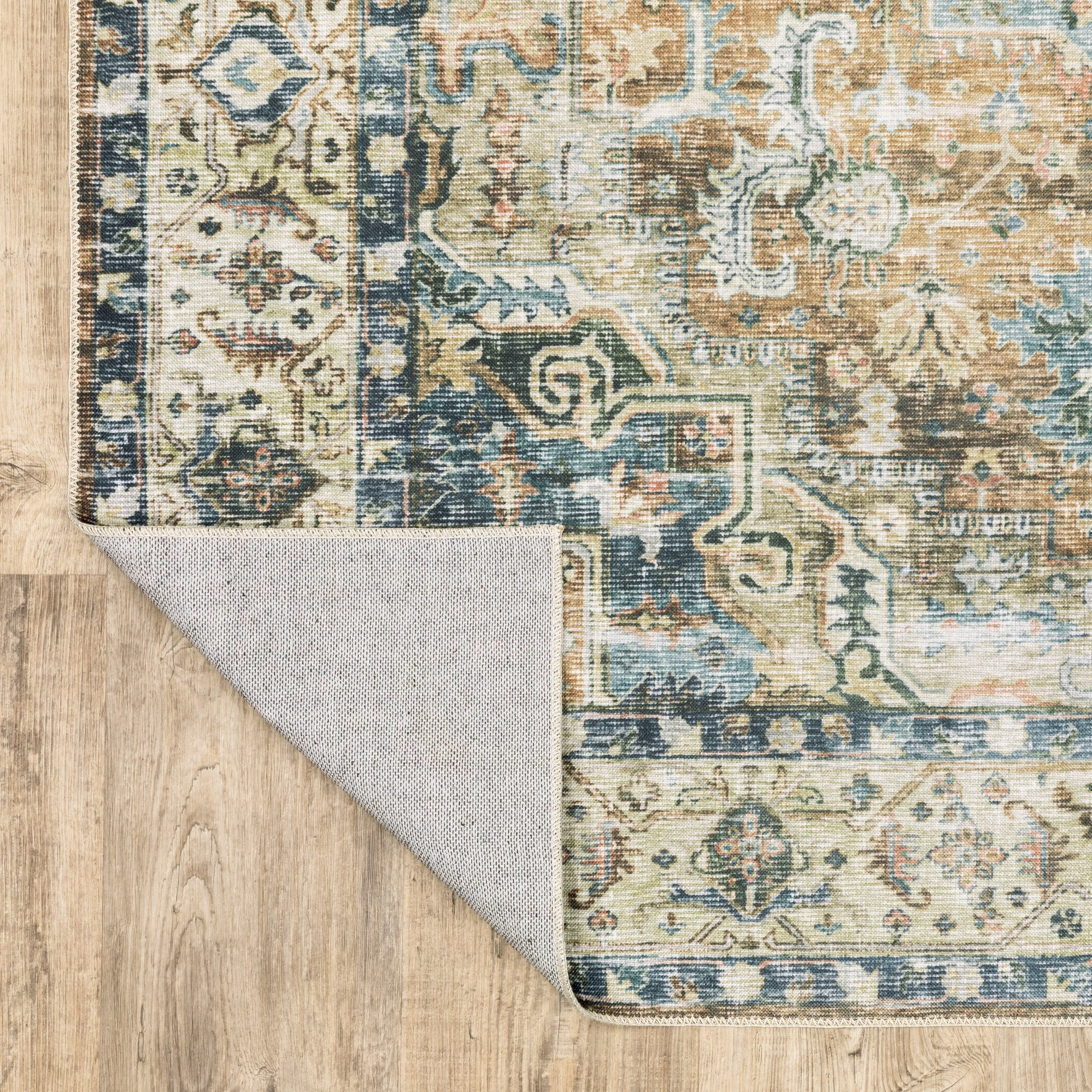 Vista Home Clarissa Washable Center Medallion Indoor Area Rug