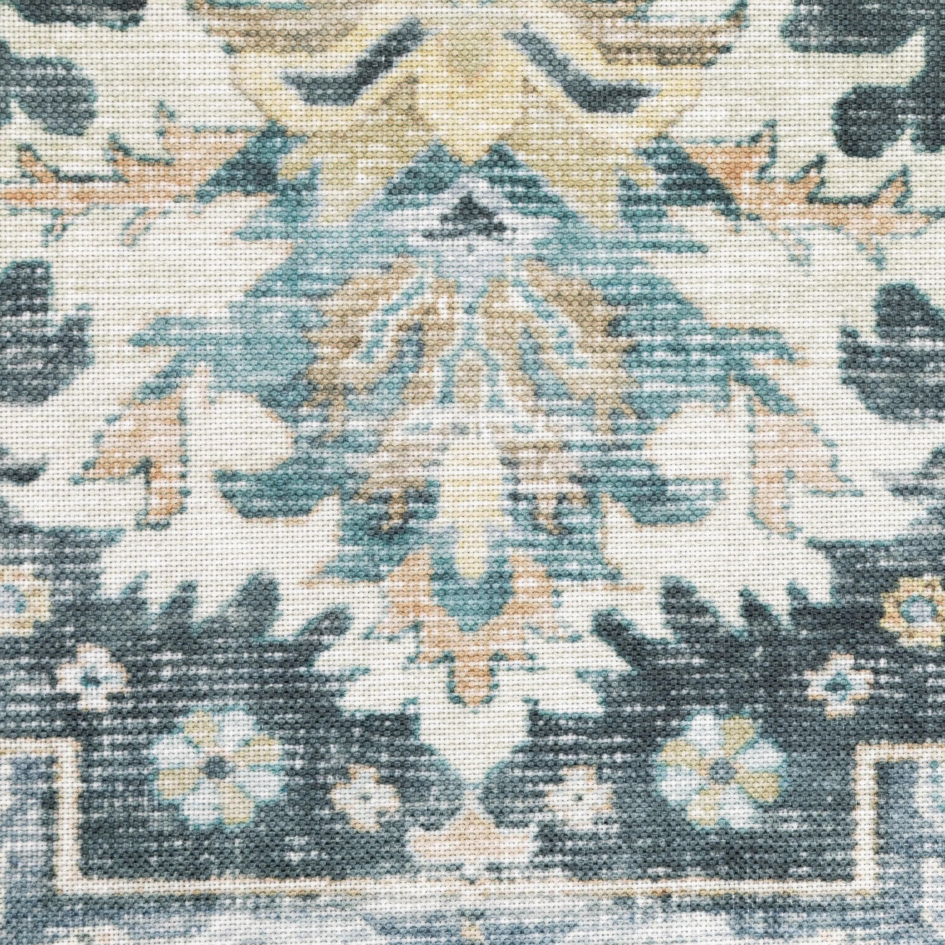 Vista Home Clarissa Washable Center Medallion Indoor Area Rug
