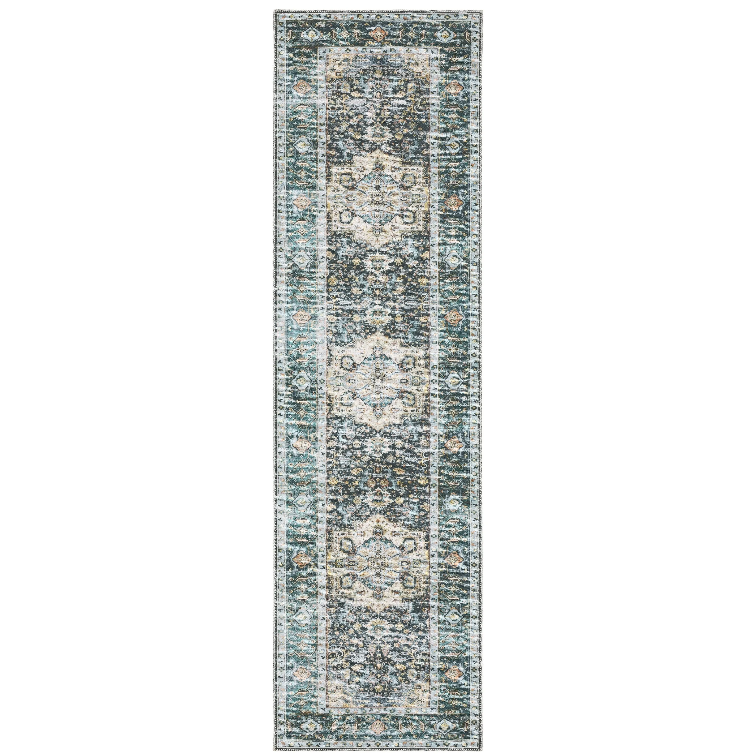 Vista Home Clarissa Washable Center Medallion Indoor Area Rug