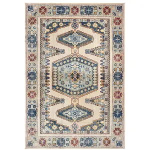 Vista Home Cumberland Tribal Medallion Ivory/ Blue Area Rug