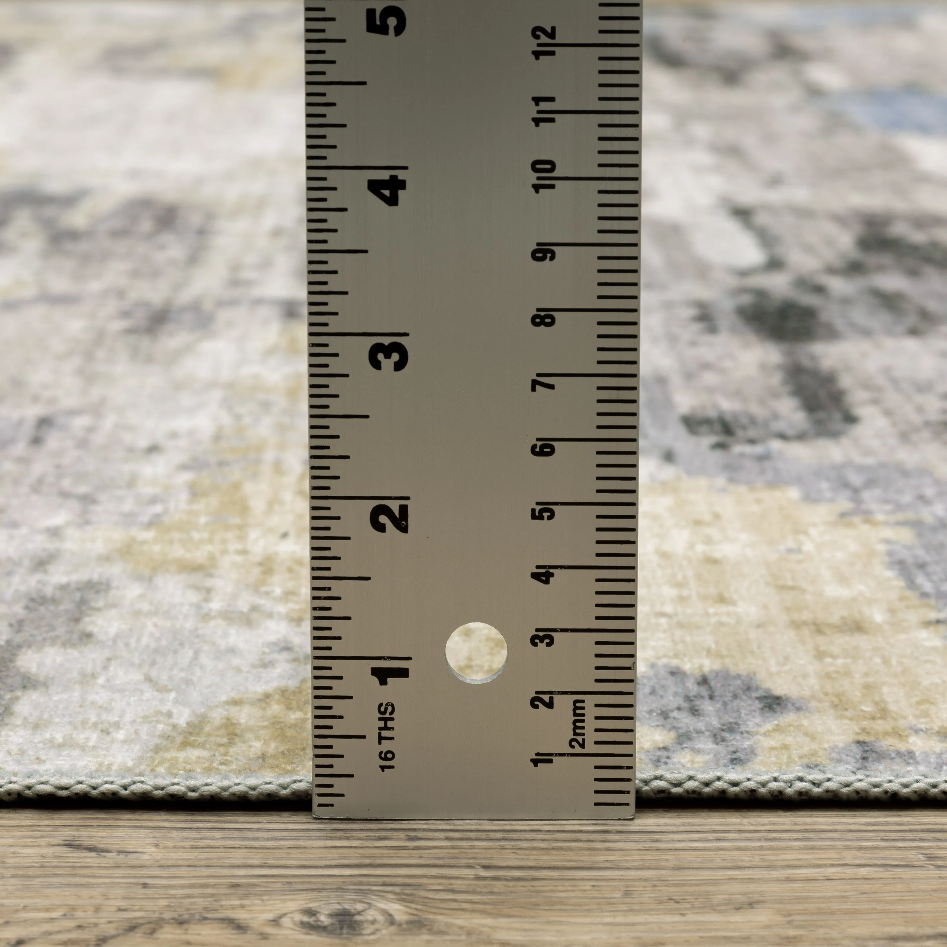 Vista Home Marissa Washable Abstract Grey/ Blue Indoor Area Rug