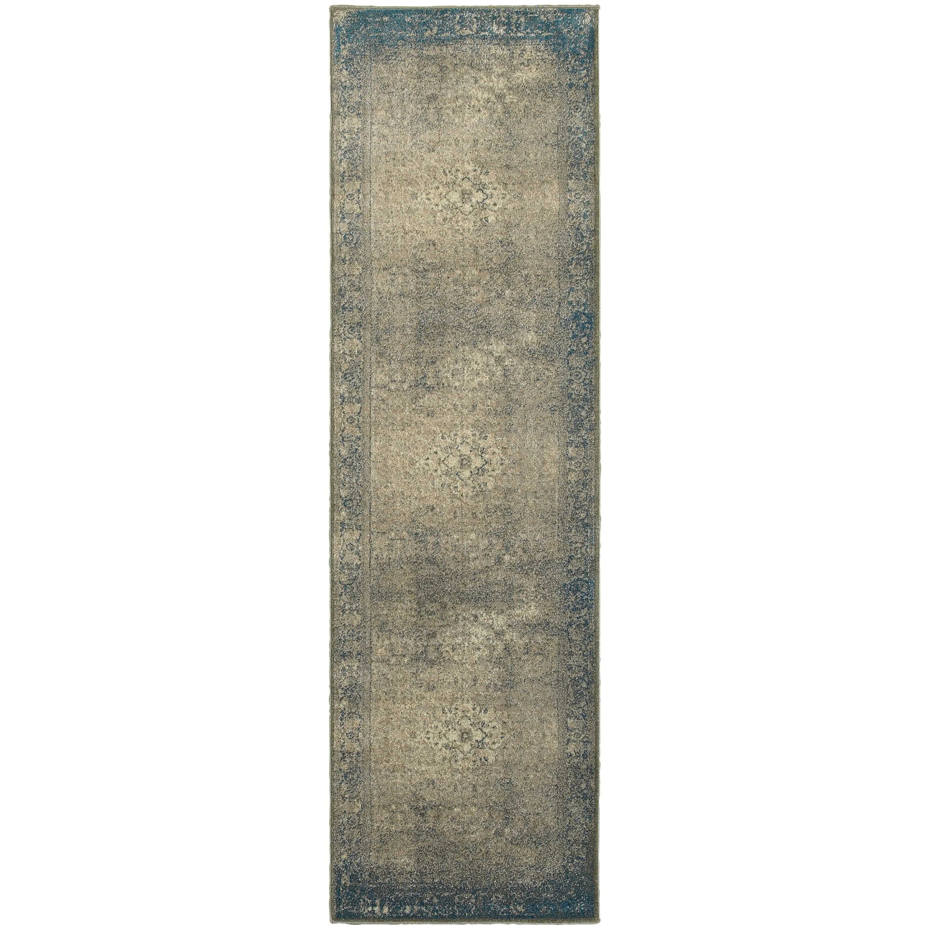 Vista Home Melin Faded Traditional Blue/ Beige Rug