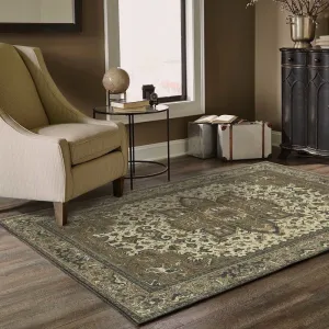Vista Home Noble Medallion Ivory/ Grey Rug