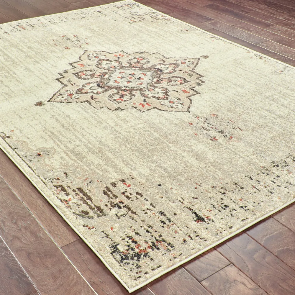 Vista Home Northsun Medallion Ivory/Brown Area Rug