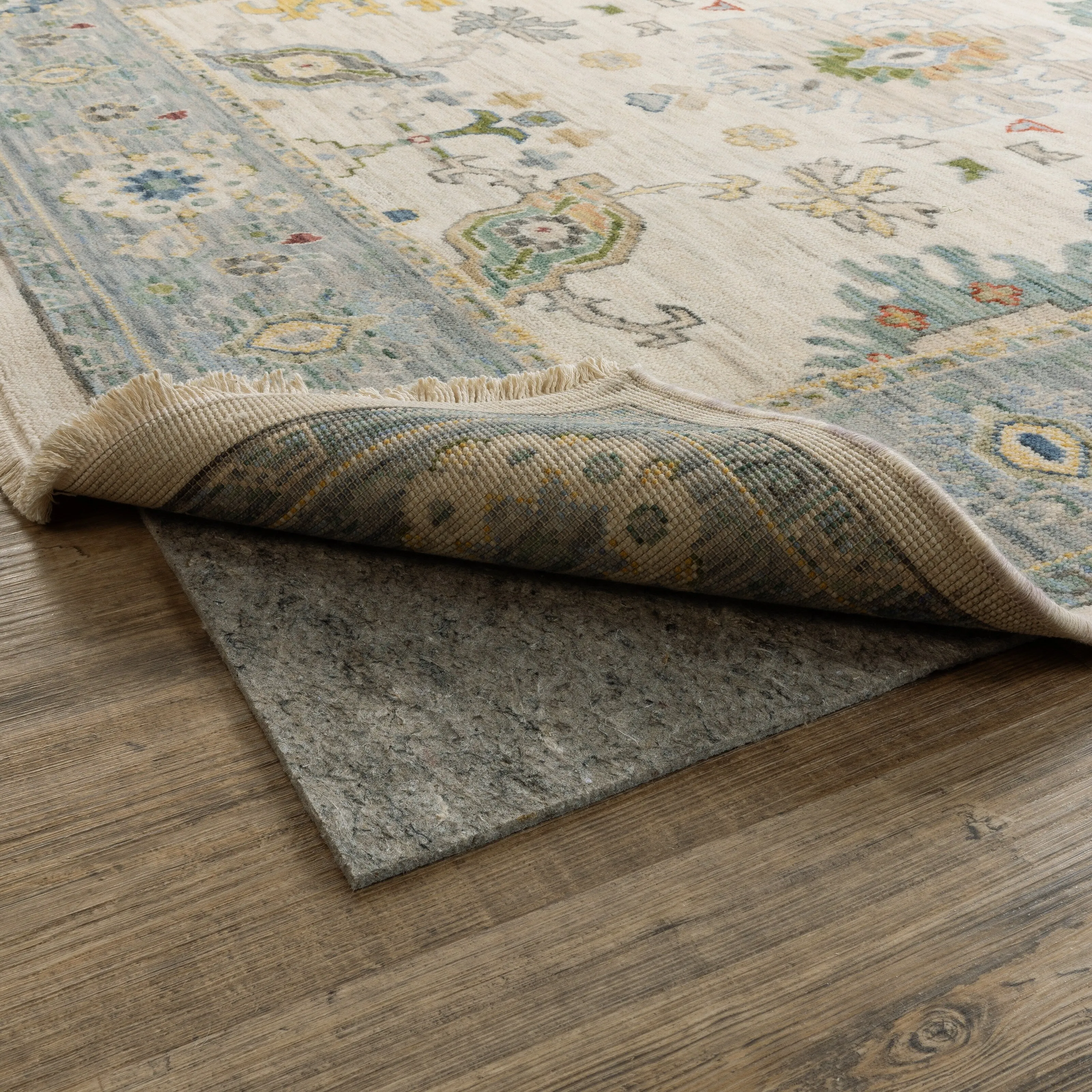 Vista Home Reverisble Cusioned Multi-Surface Indoor Rug Pad. - Grey