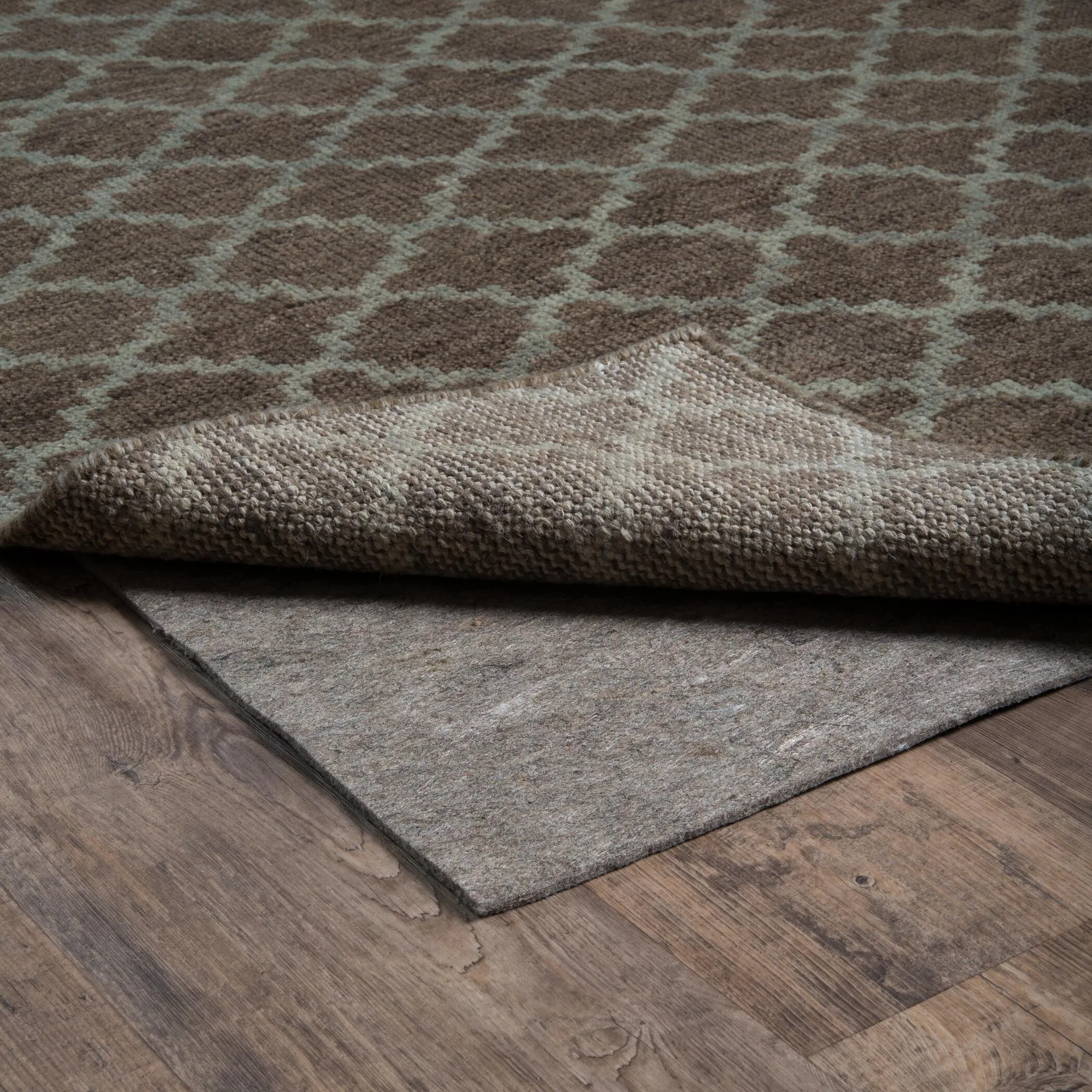 Vista Home Reverisble Cusioned Multi-Surface Indoor Rug Pad. - Grey