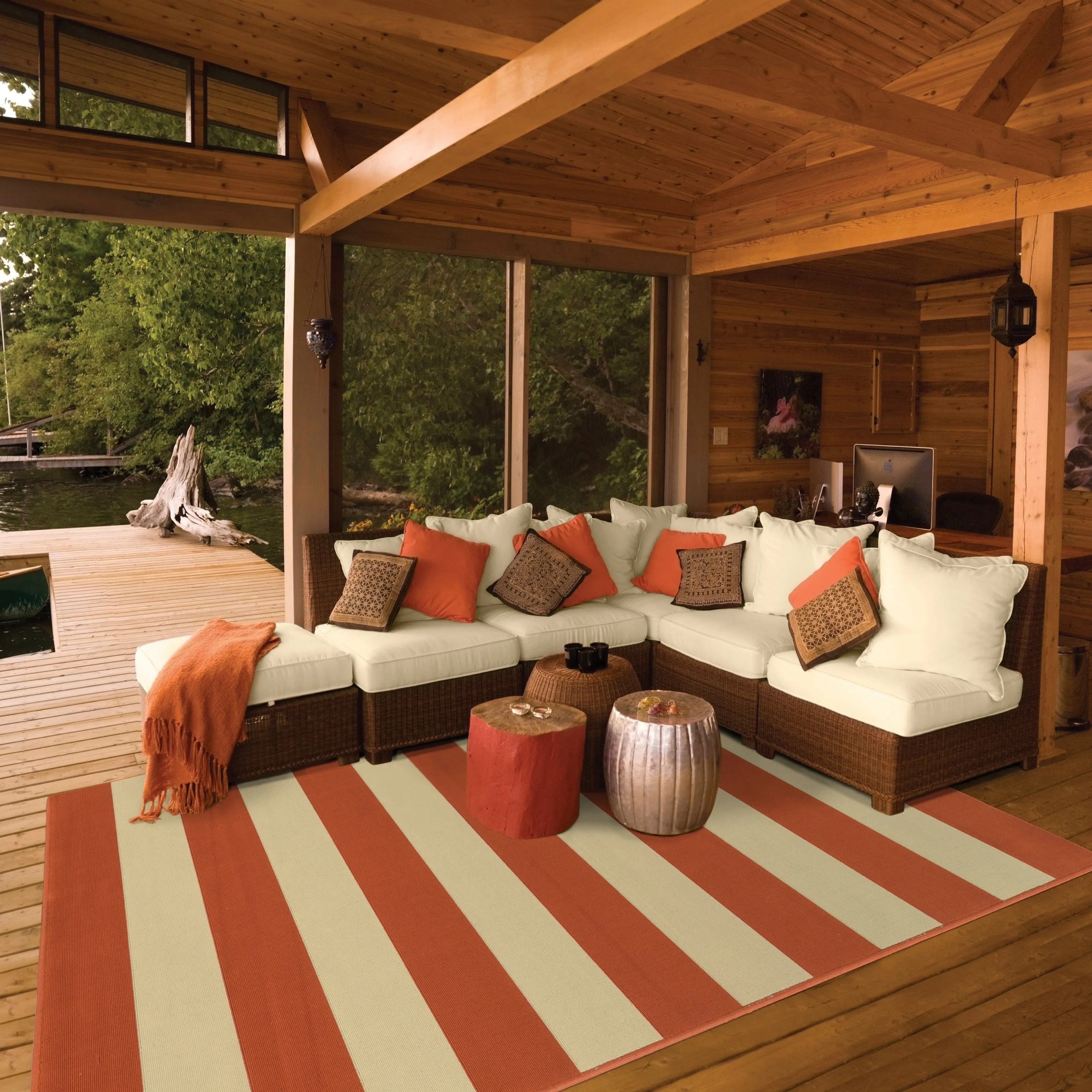 Vista Home Sonderso Indoor/ Outdoor Stripe Area Rug