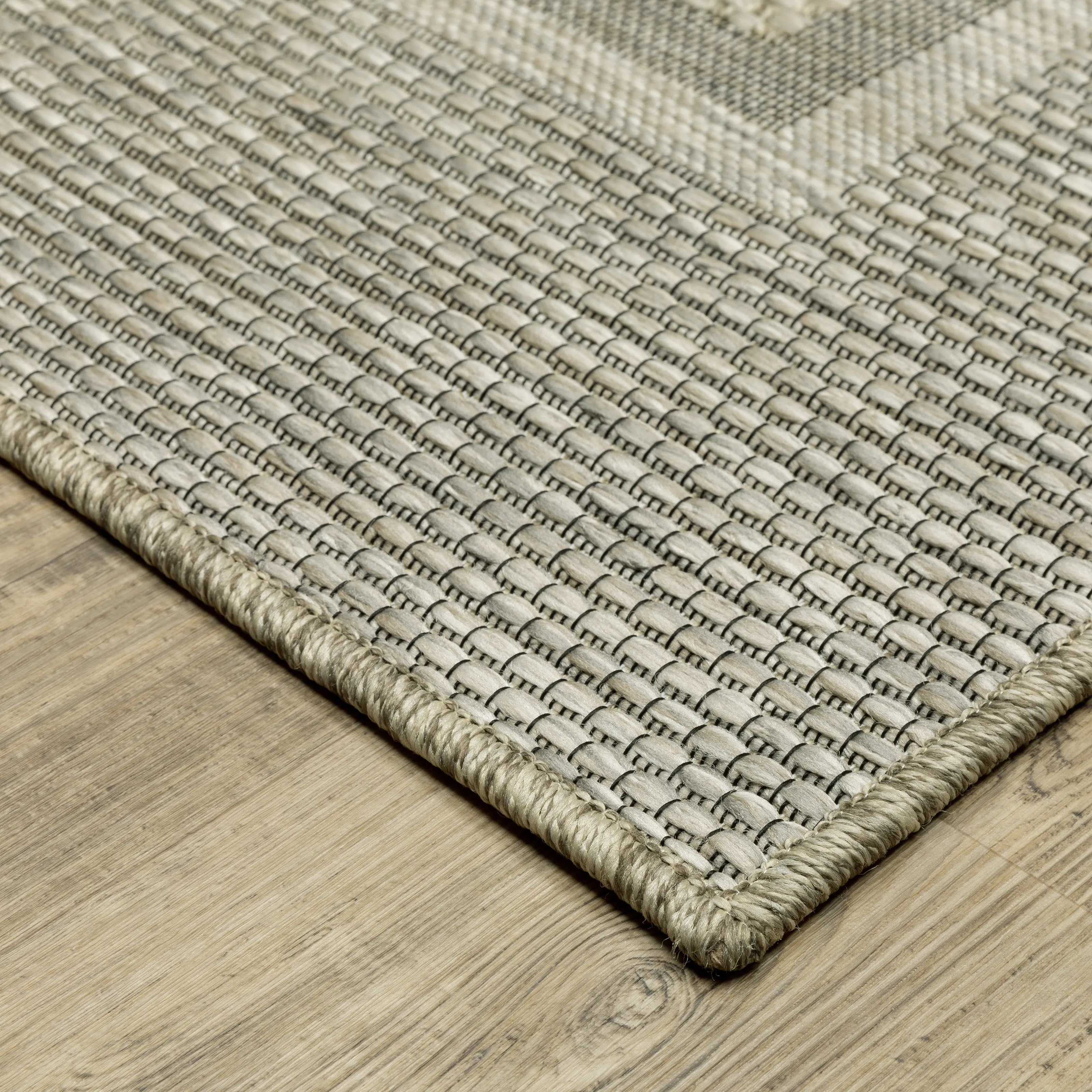 Vista Home Tangelo Bordered Tan/Black Ultimate Performance Area Rug