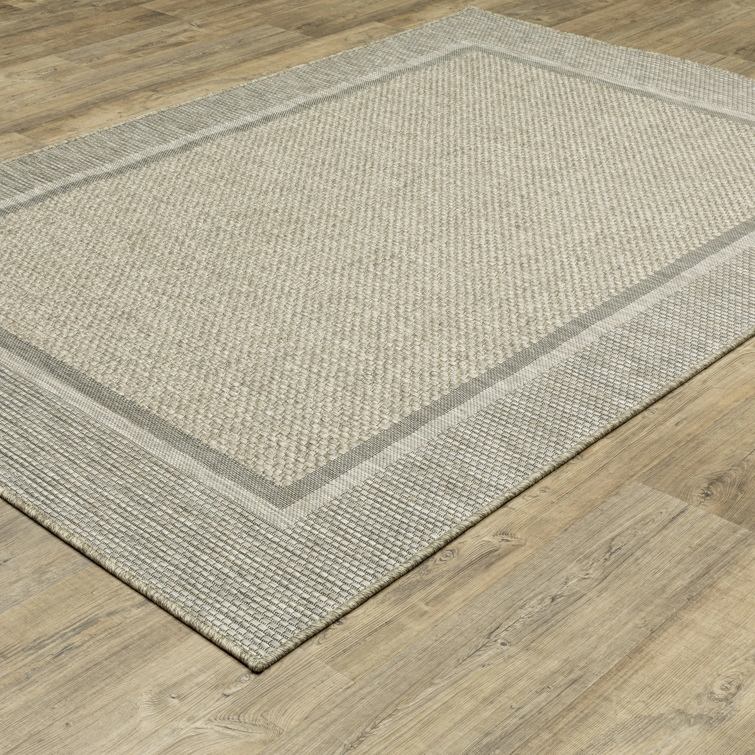 Vista Home Tangelo Bordered Tan/Black Ultimate Performance Area Rug
