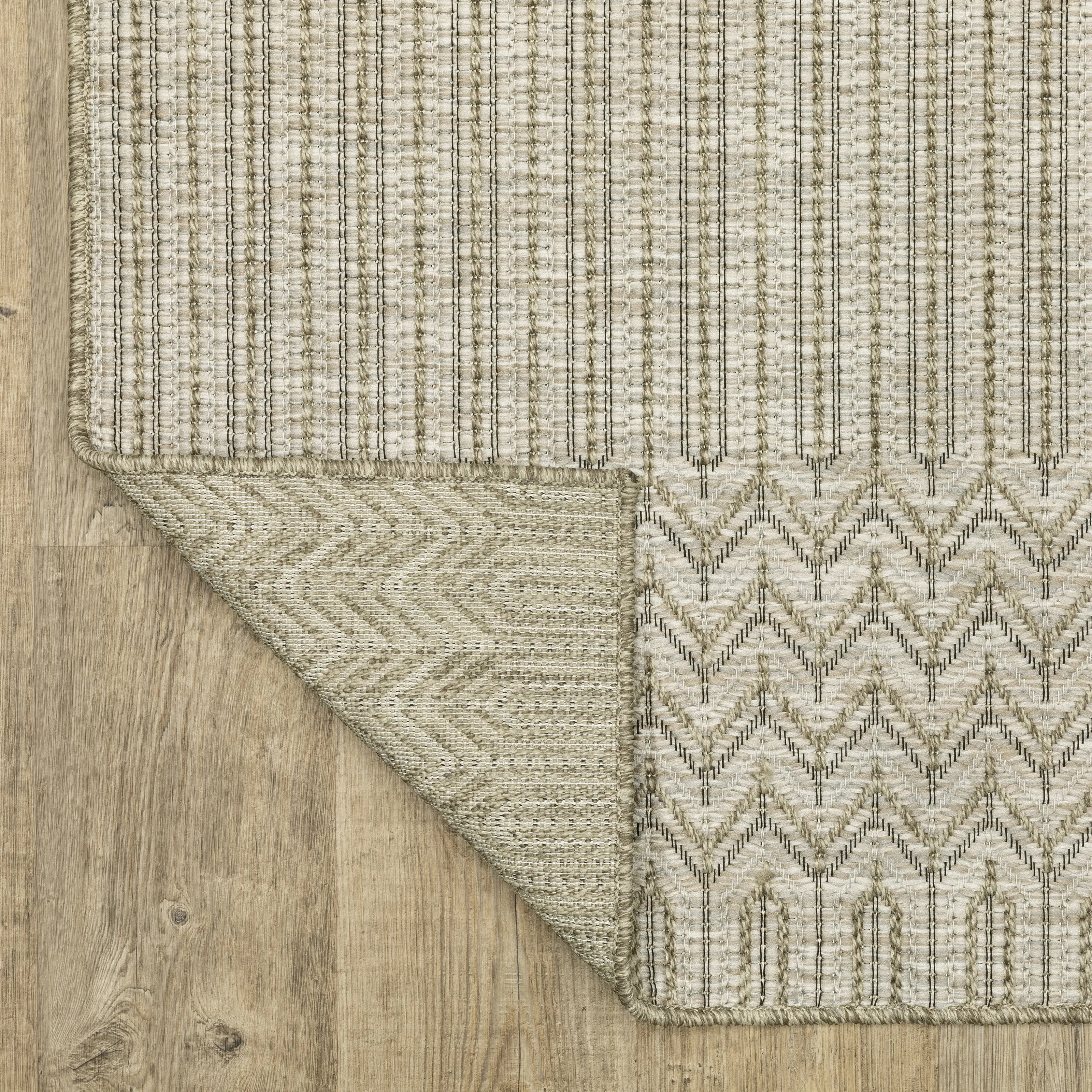 Vista Home Tangelo Geometric Tan/ Black Ultimate Performance Area Rug