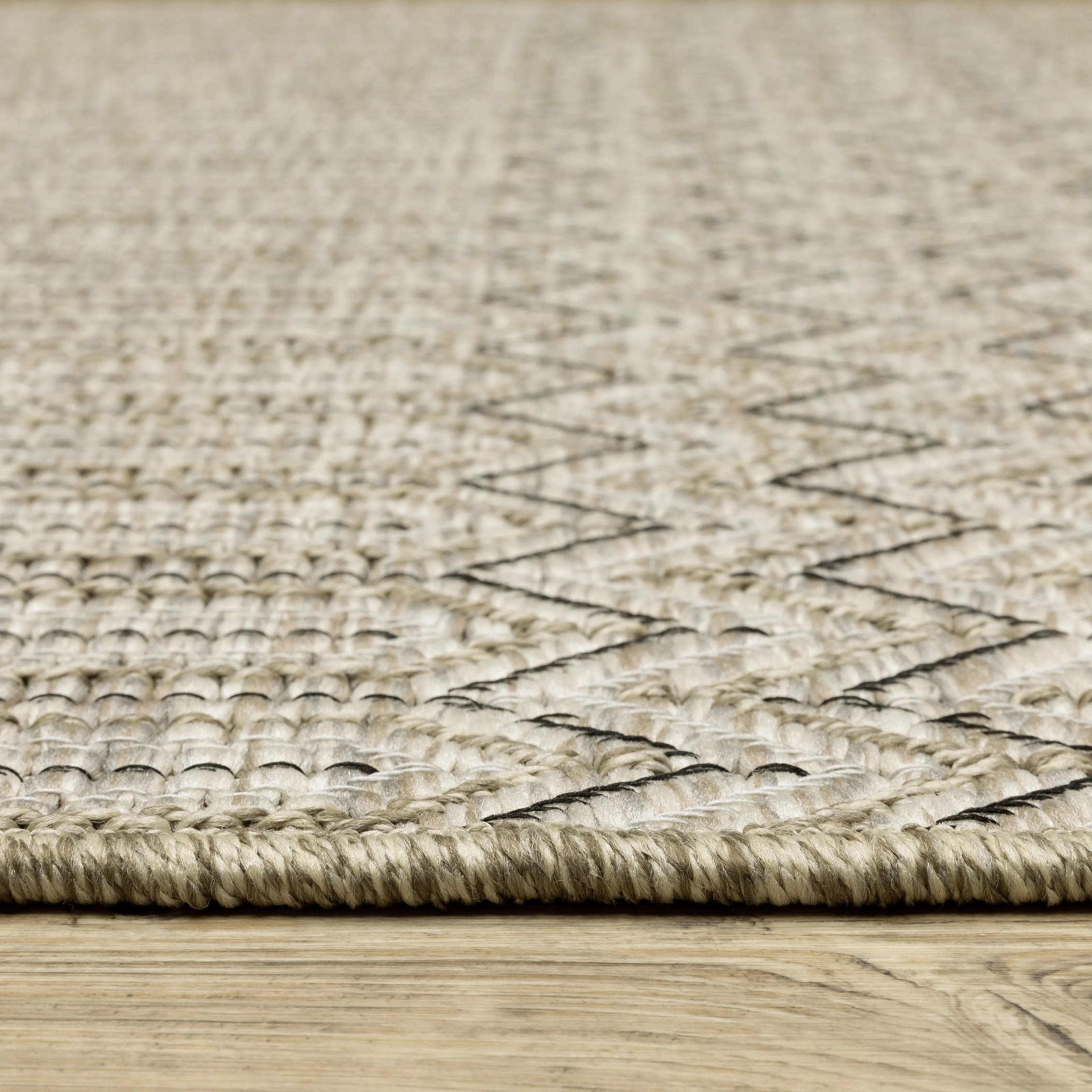 Vista Home Tangelo Geometric Tan/ Black Ultimate Performance Area Rug
