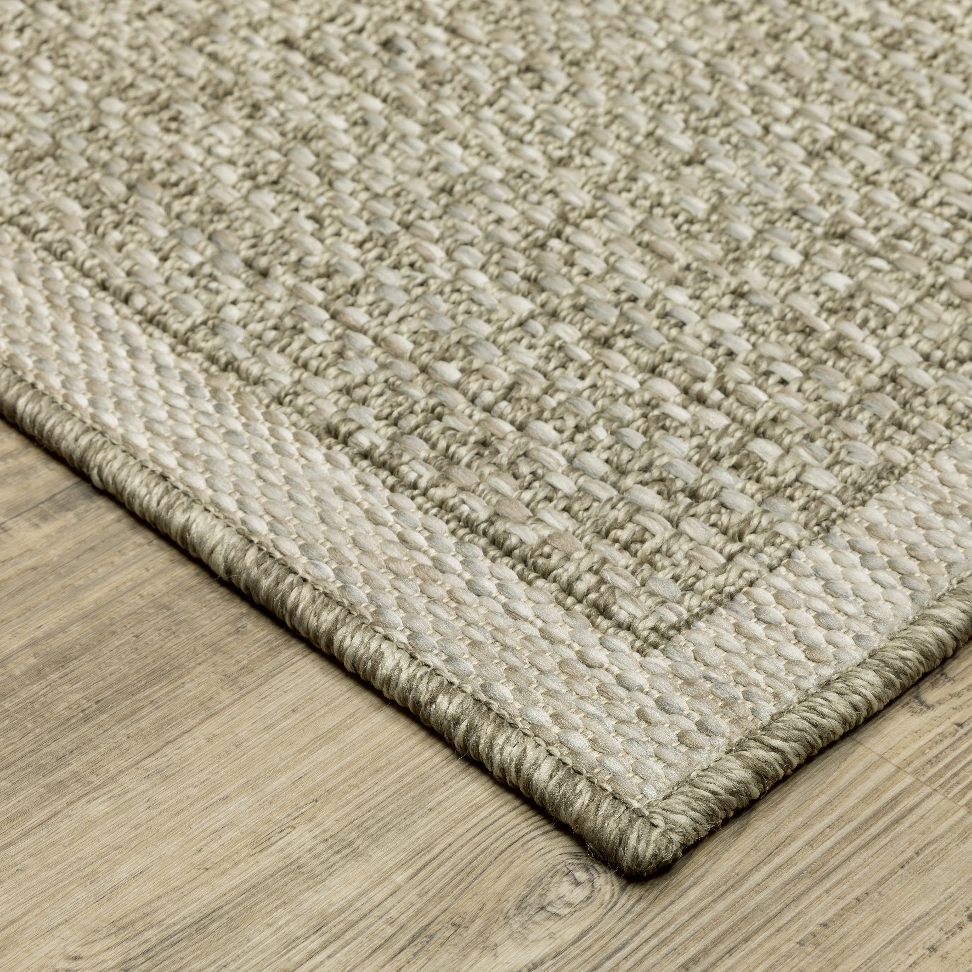 Vista Home Tangelo Textured Solid Tan/Light Brown Performance Rug.
