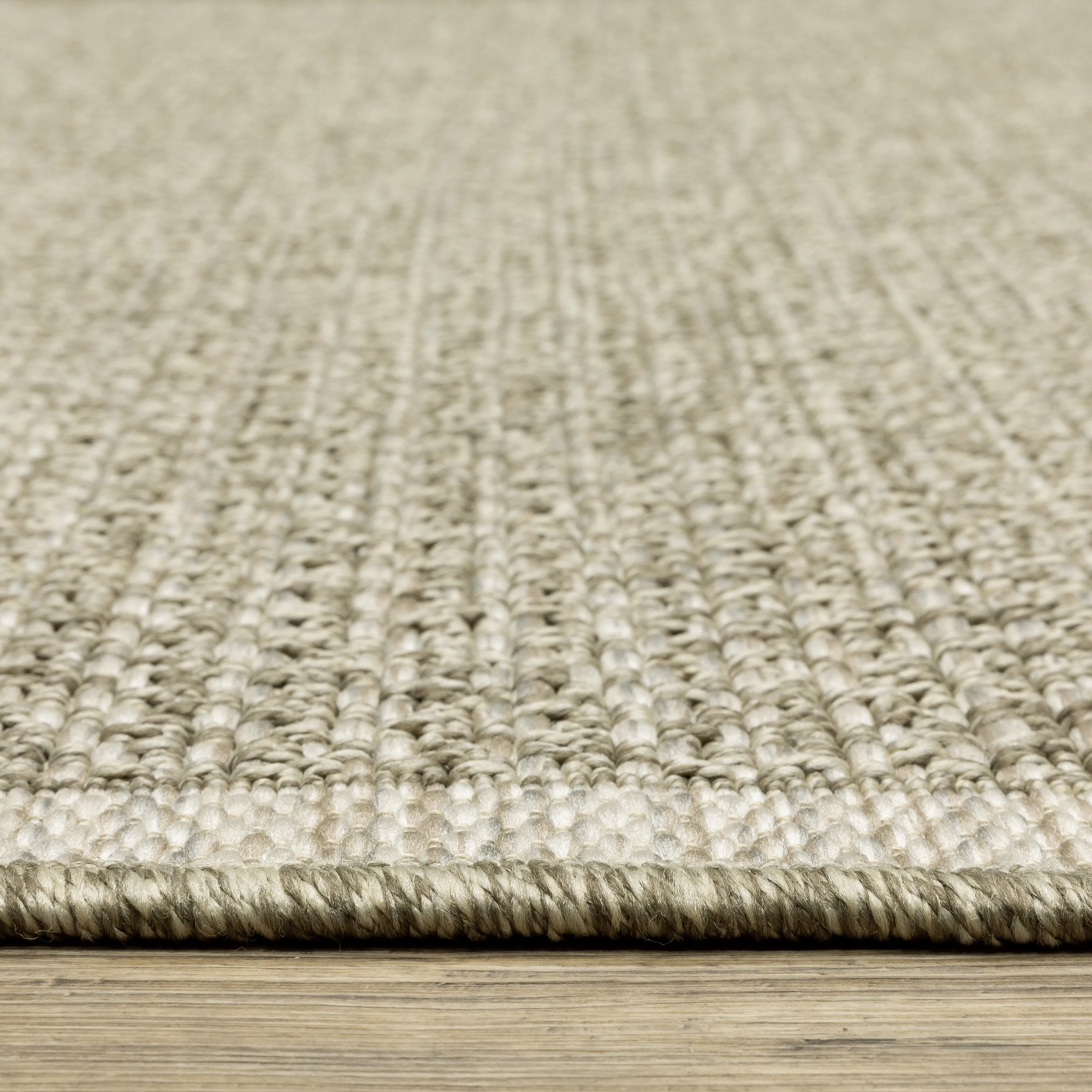 Vista Home Tangelo Textured Solid Tan/Light Brown Performance Rug.