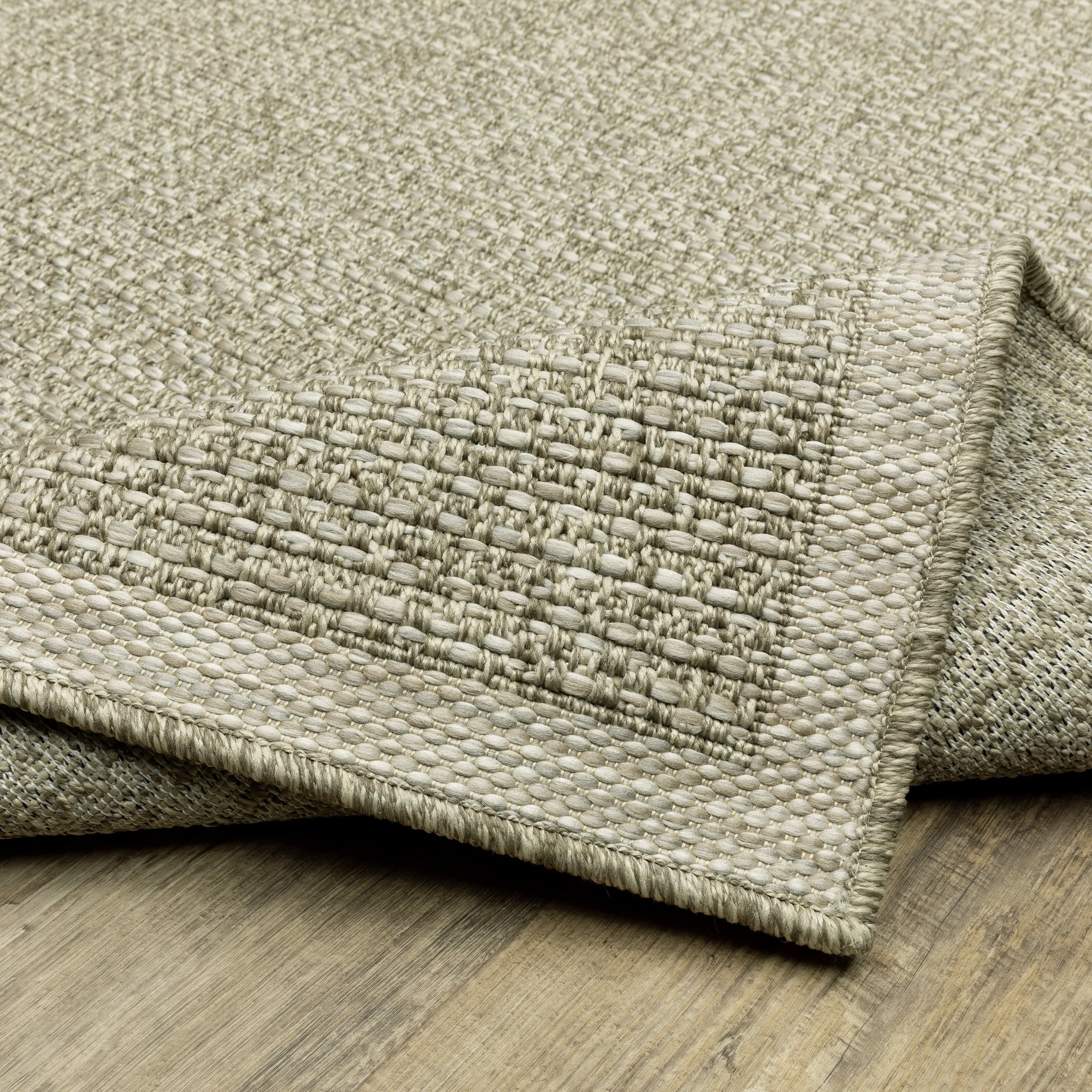 Vista Home Tangelo Textured Solid Tan/Light Brown Performance Rug.