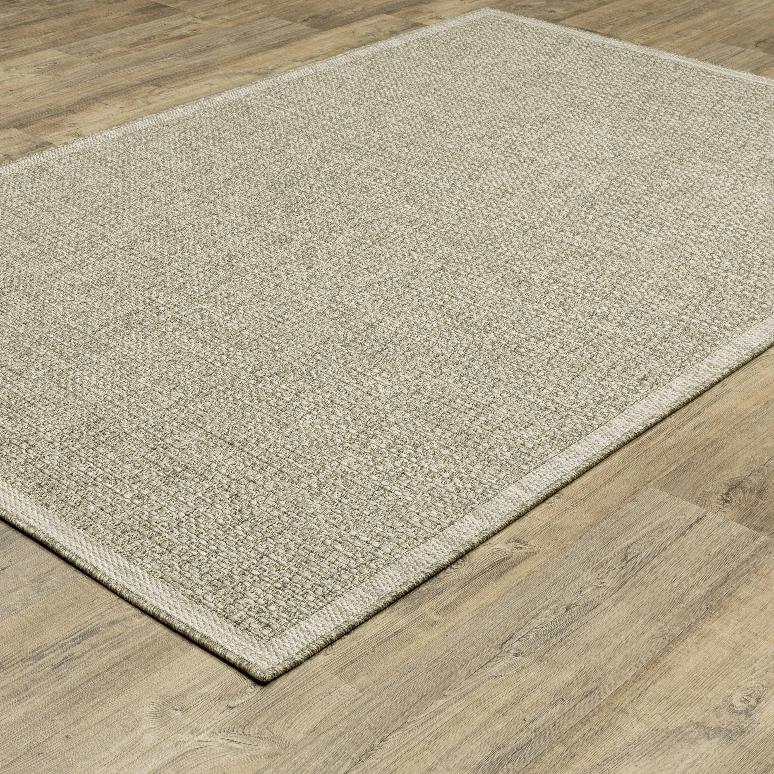 Vista Home Tangelo Textured Solid Tan/Light Brown Performance Rug.