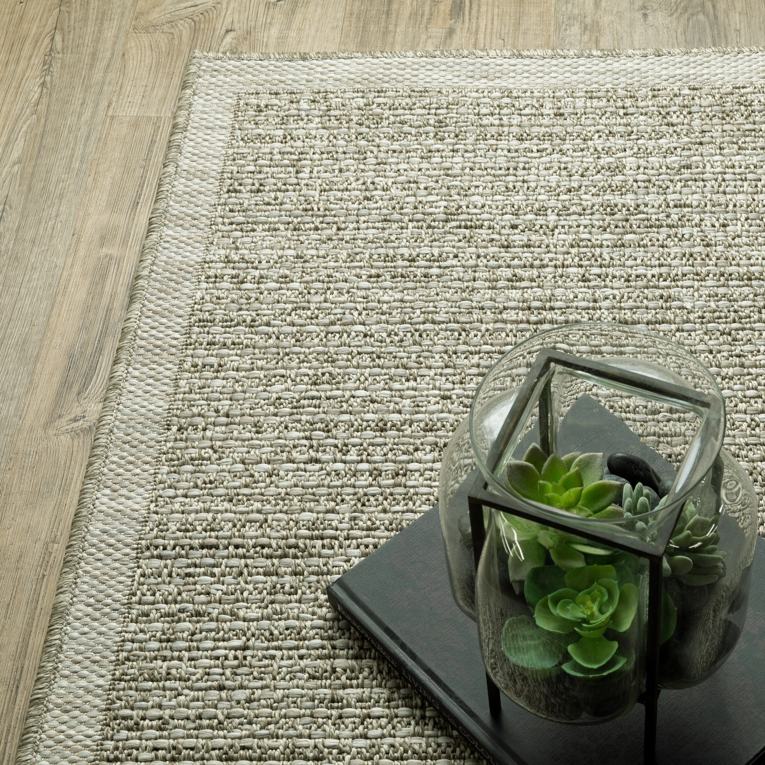 Vista Home Tangelo Textured Solid Tan/Light Brown Performance Rug.