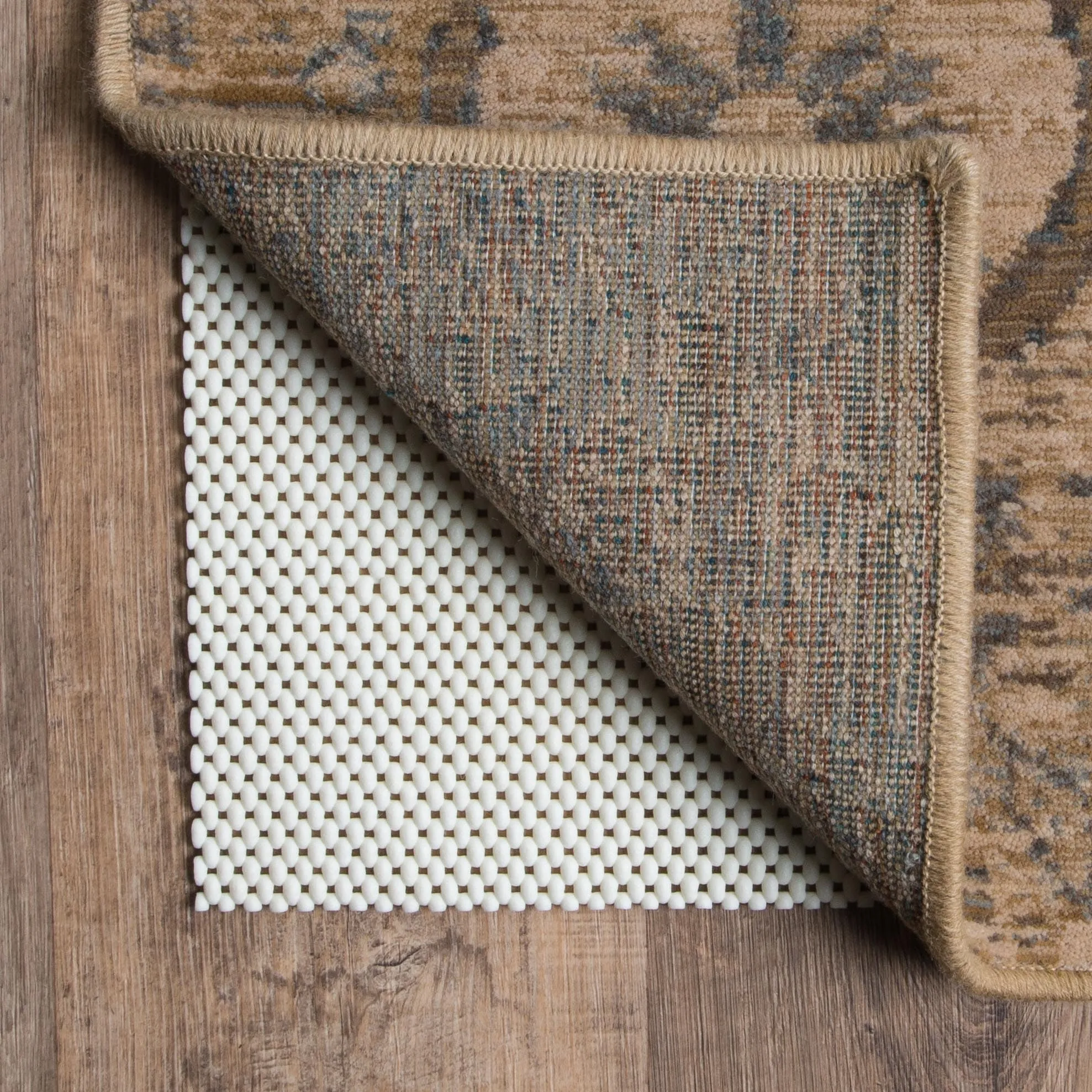 Vista Home Ultra Hold White PVC-coated Knit Polyester Rug Pad - Beige