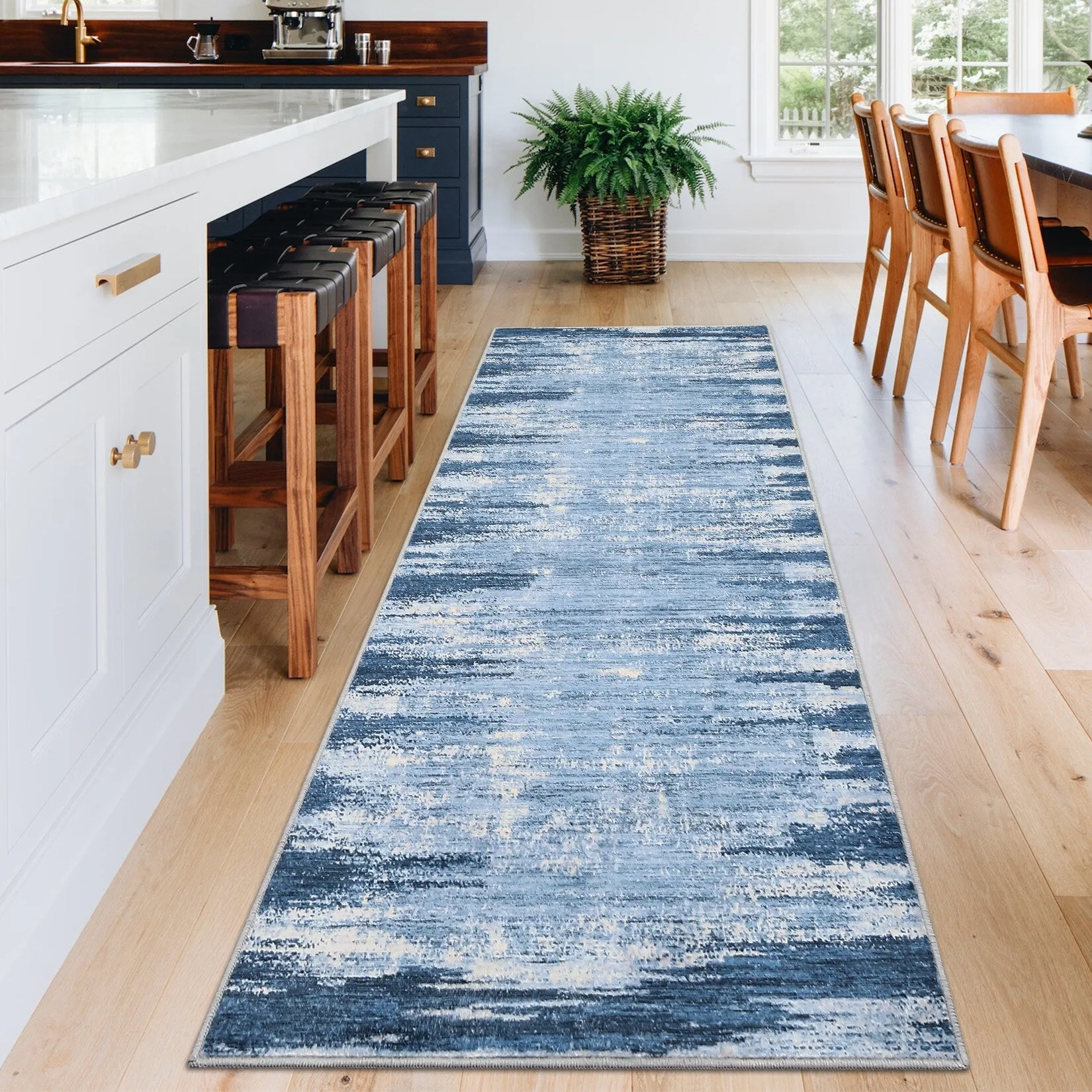Washable Area Rugs for Living Room Modern Abstract Rug Non Slip Non Shedding Stain Resistant Carpet