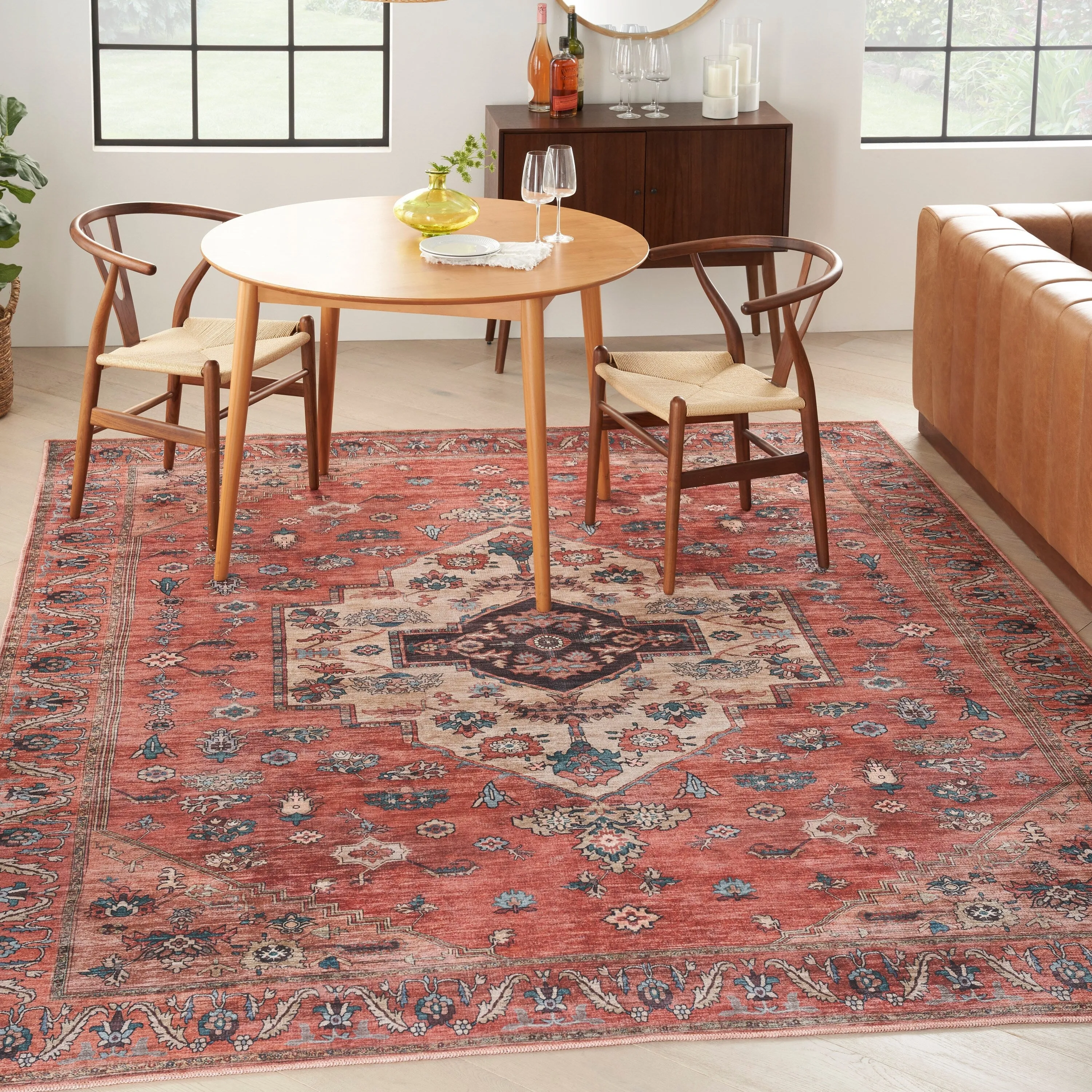 Washable Brilliance Persian Indoor Kitchen & Area Rug