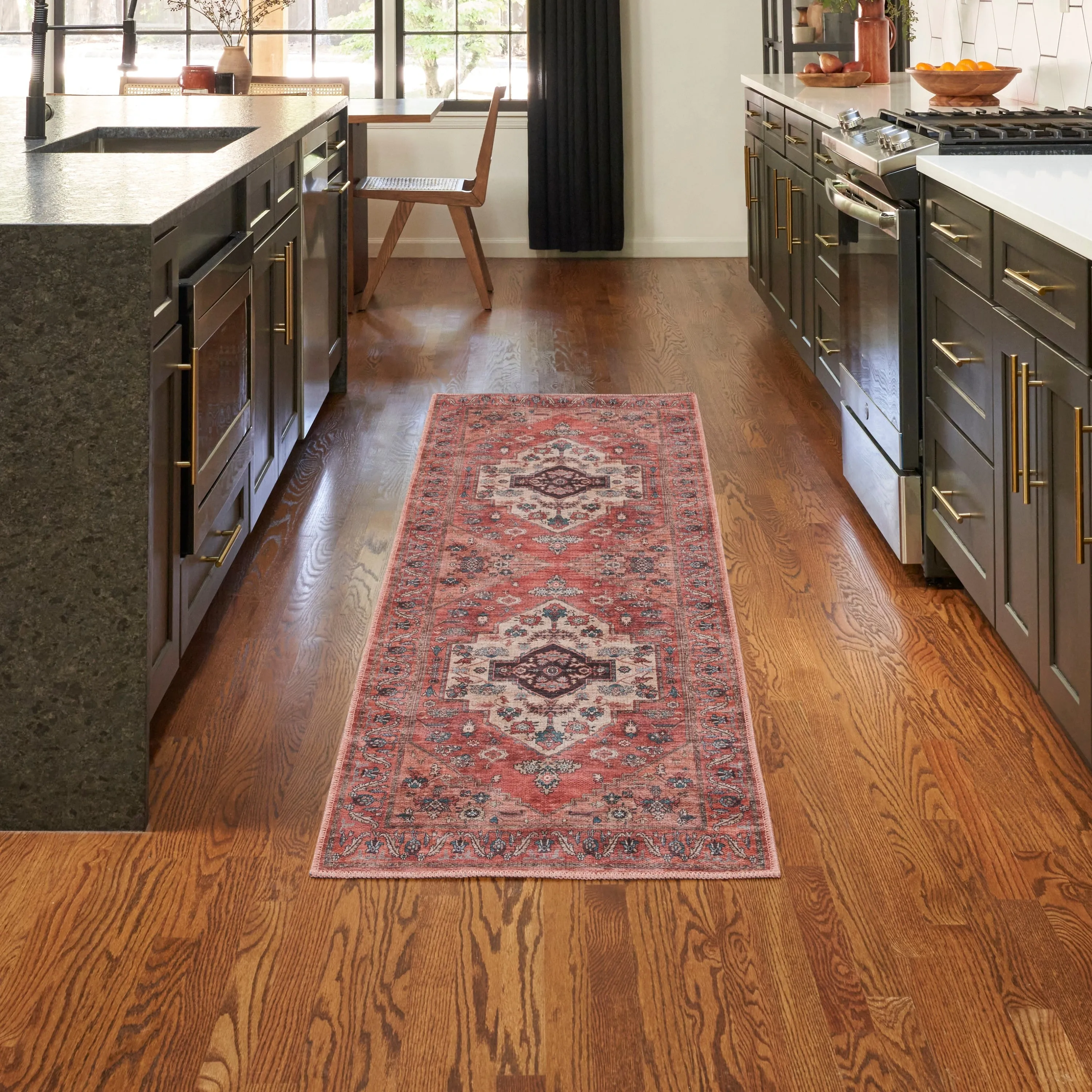 Washable Brilliance Persian Indoor Kitchen & Area Rug
