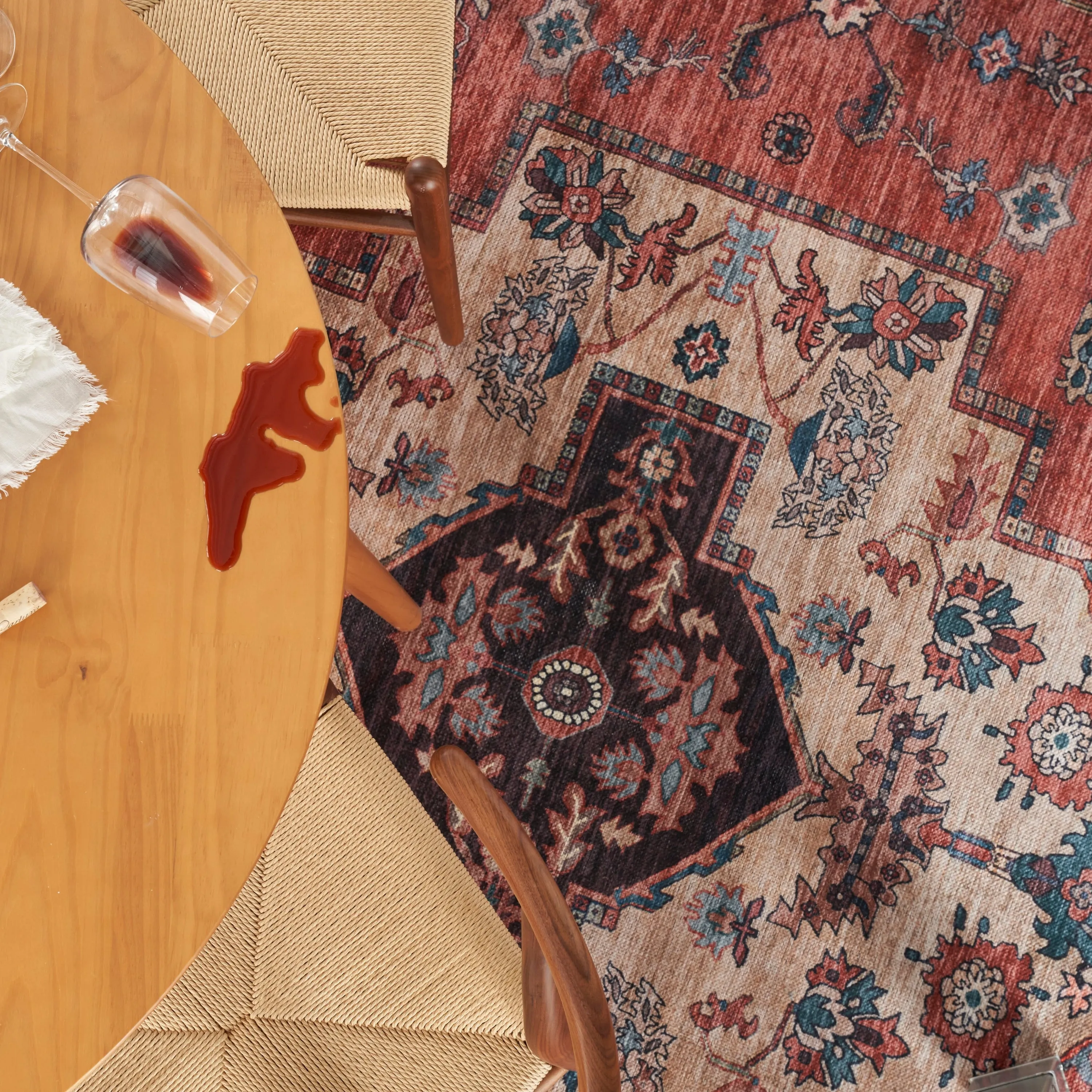 Washable Brilliance Persian Indoor Kitchen & Area Rug