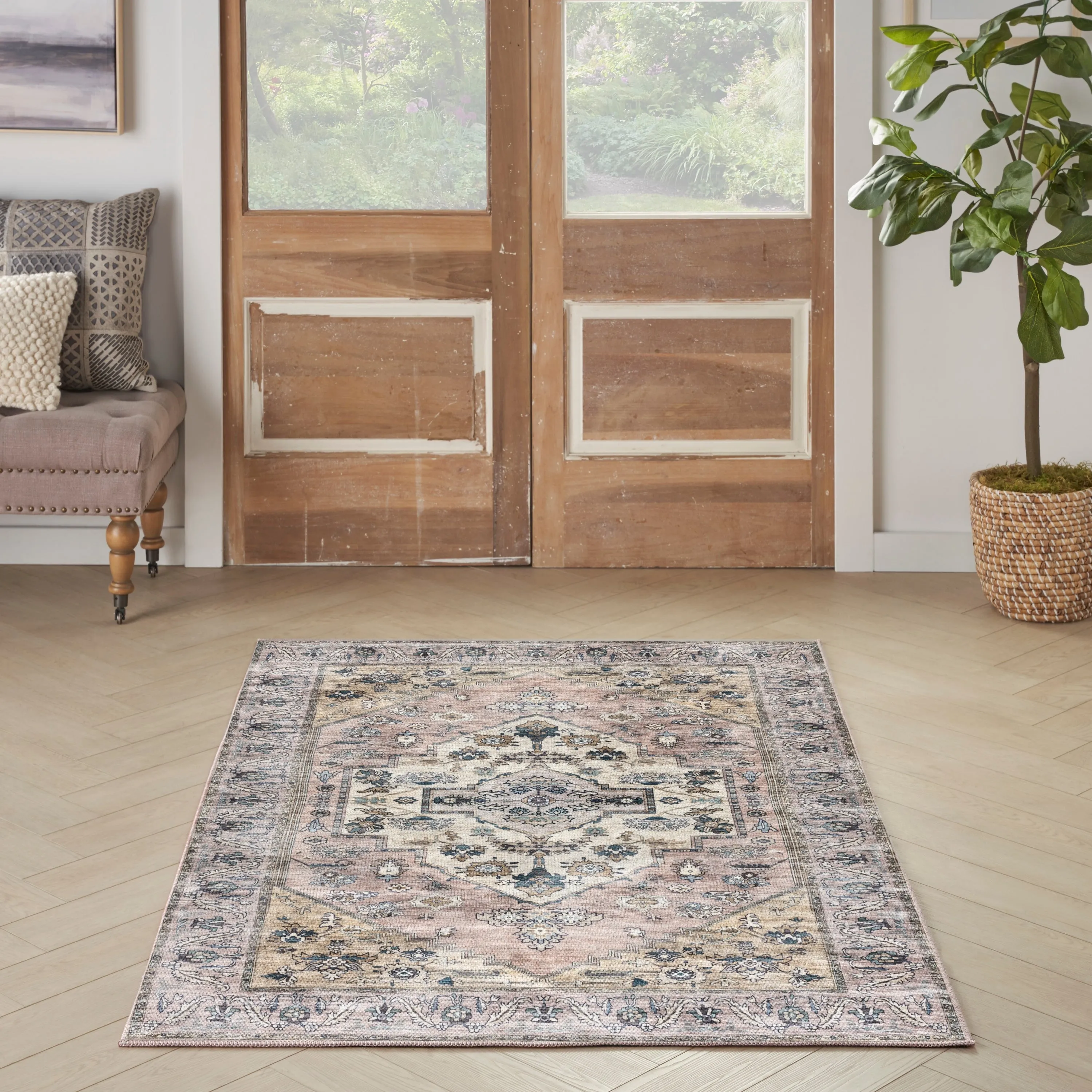 Washable Brilliance Persian Indoor Kitchen & Area Rug