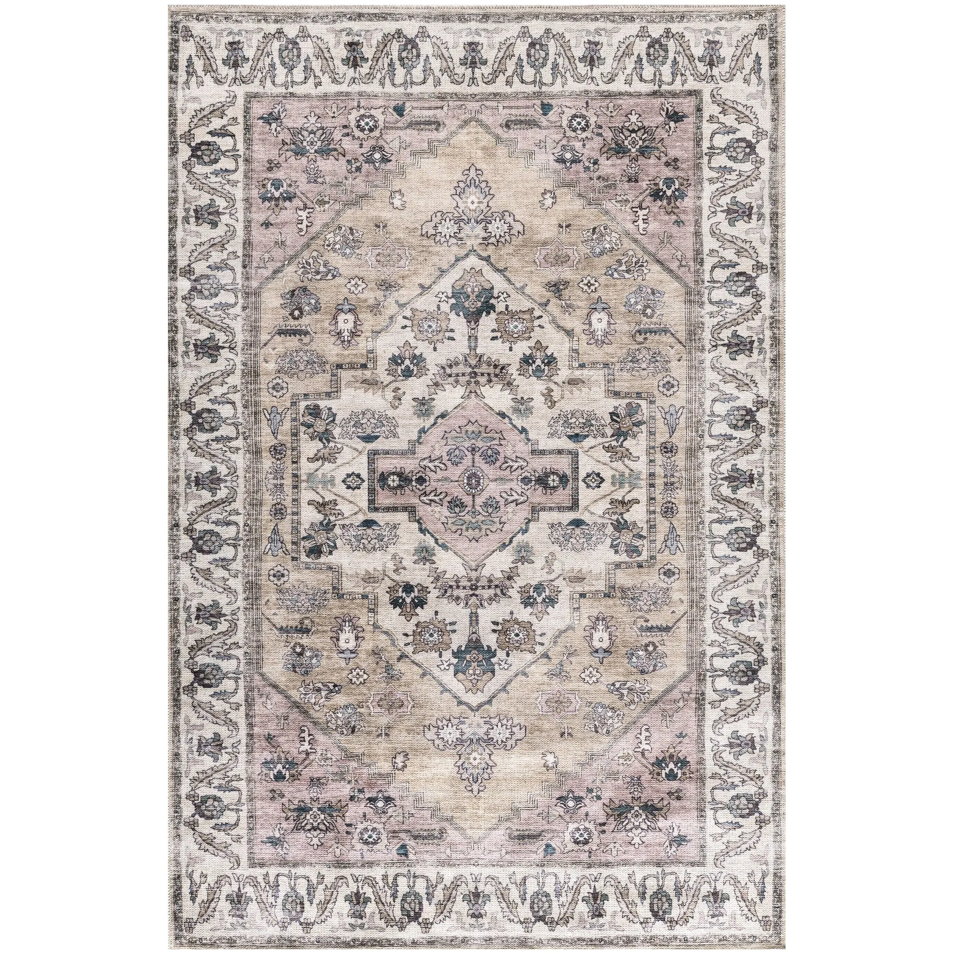 Washable Brilliance Persian Indoor Kitchen & Area Rug