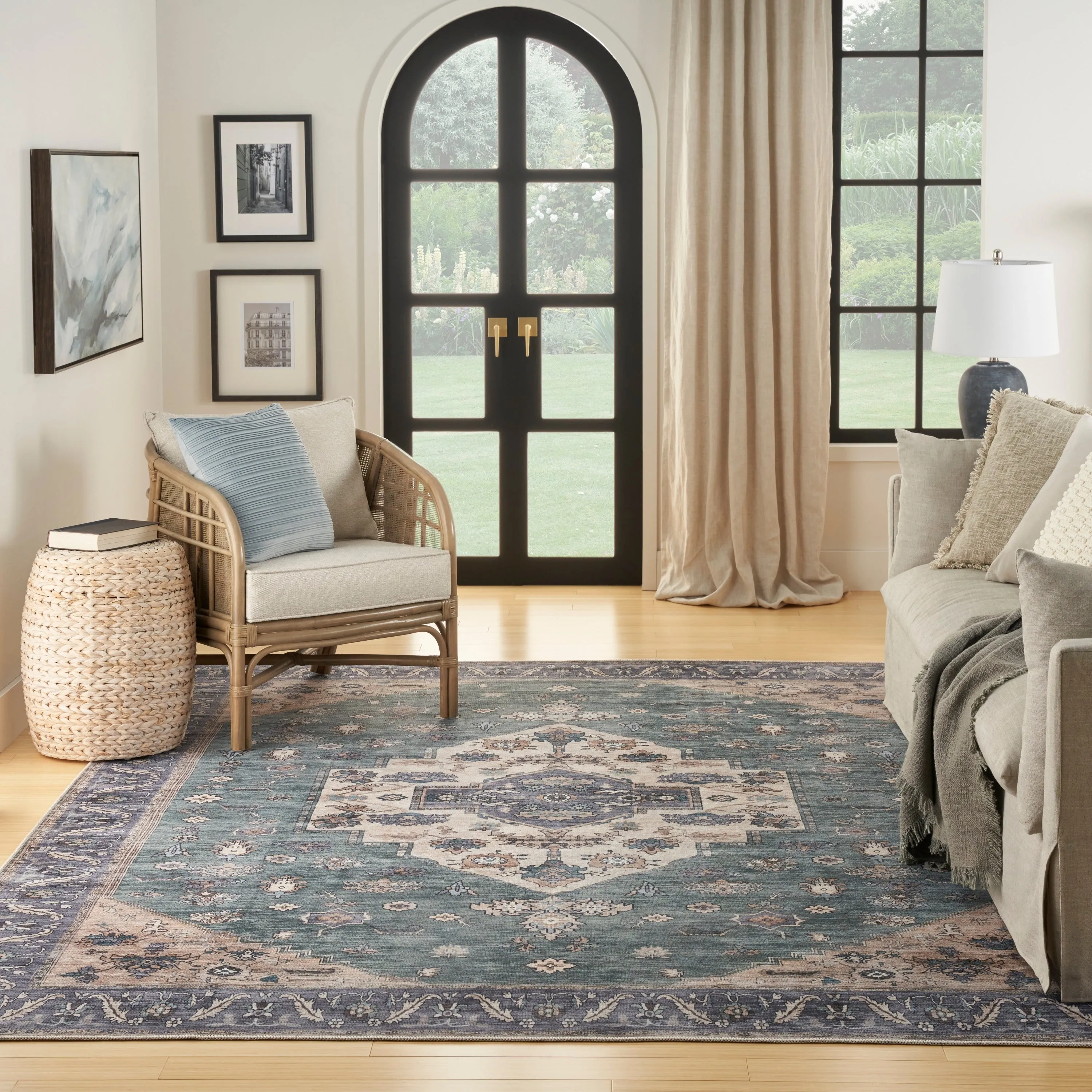 Washable Brilliance Persian Indoor Kitchen & Area Rug