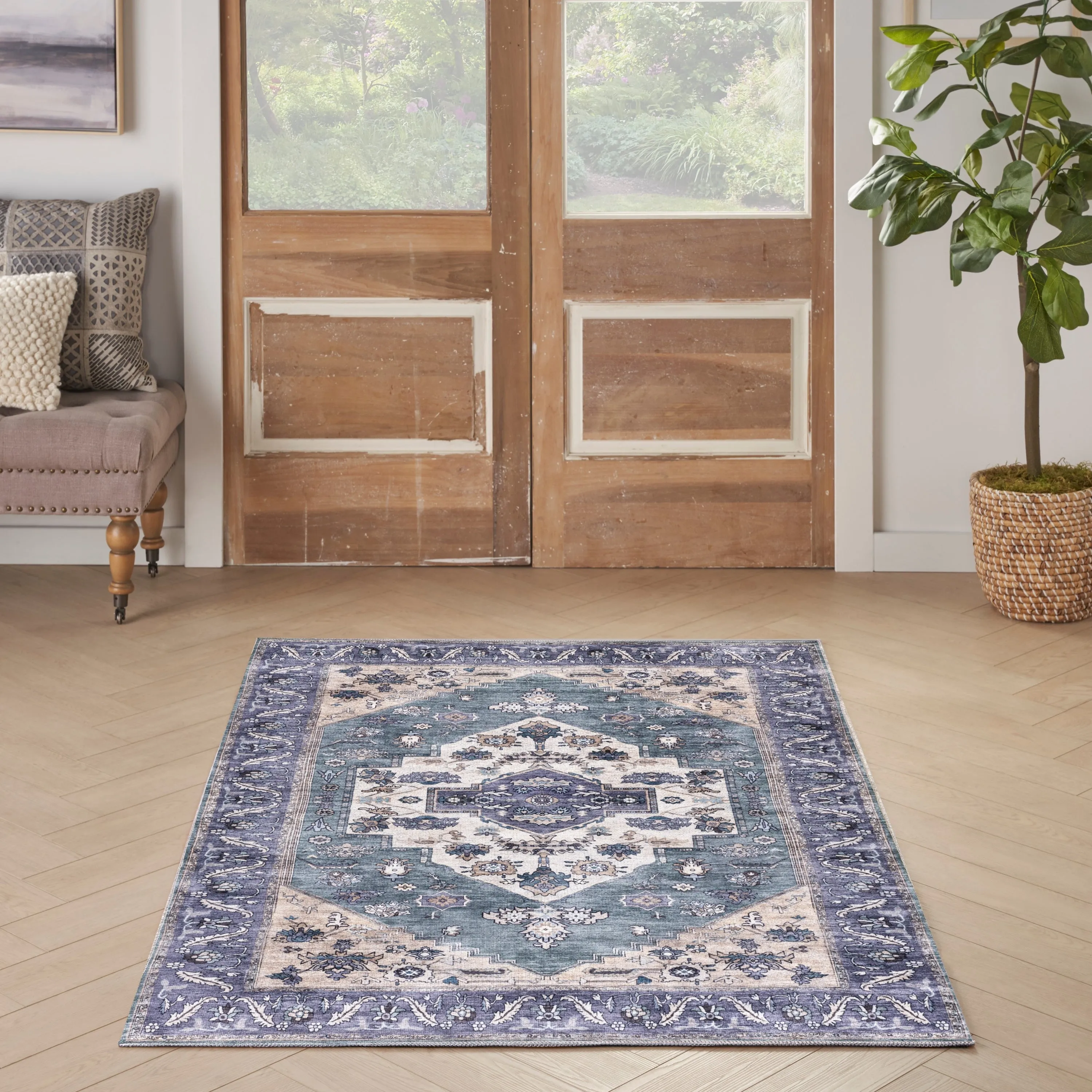 Washable Brilliance Persian Indoor Kitchen & Area Rug