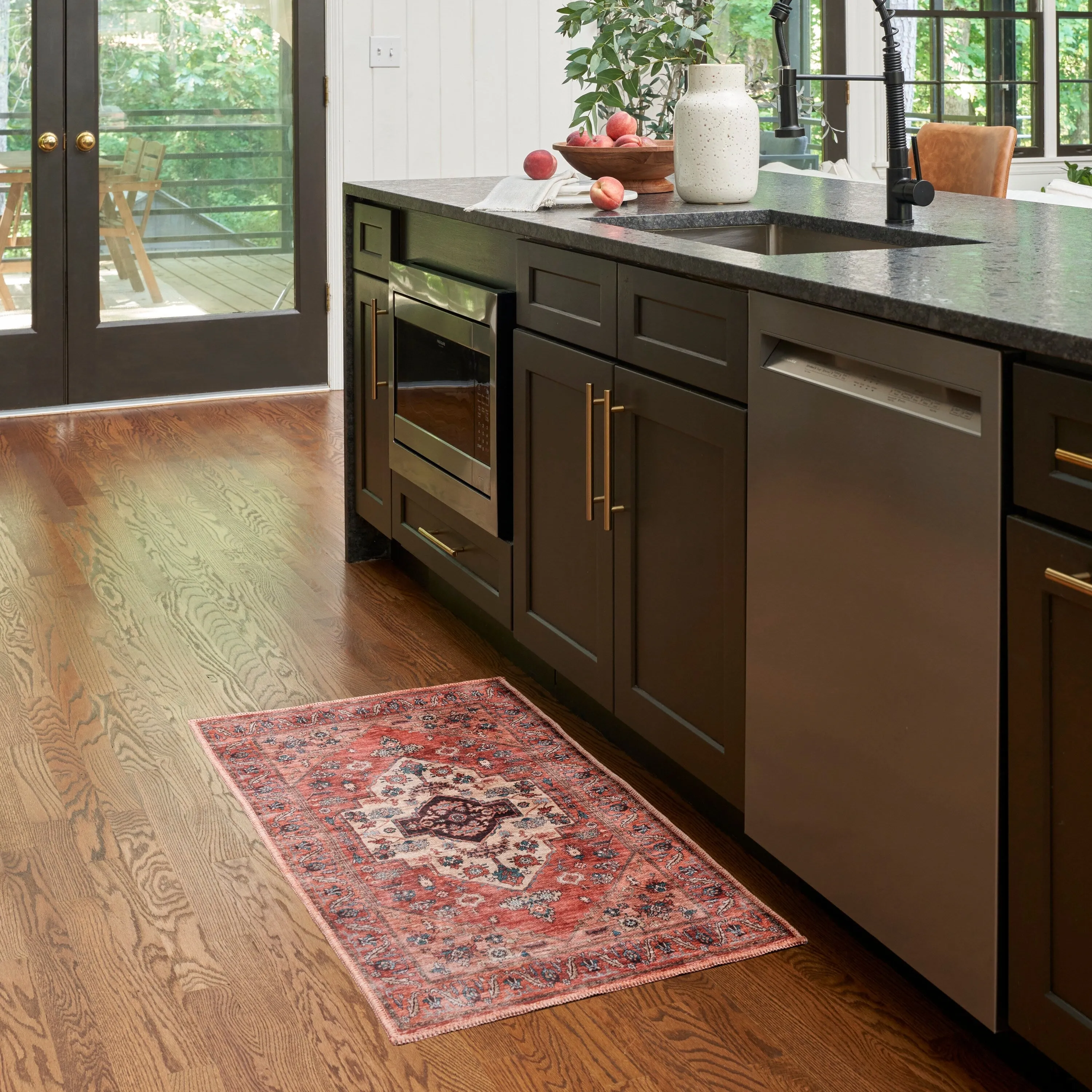 Washable Brilliance Persian Indoor Kitchen & Area Rug