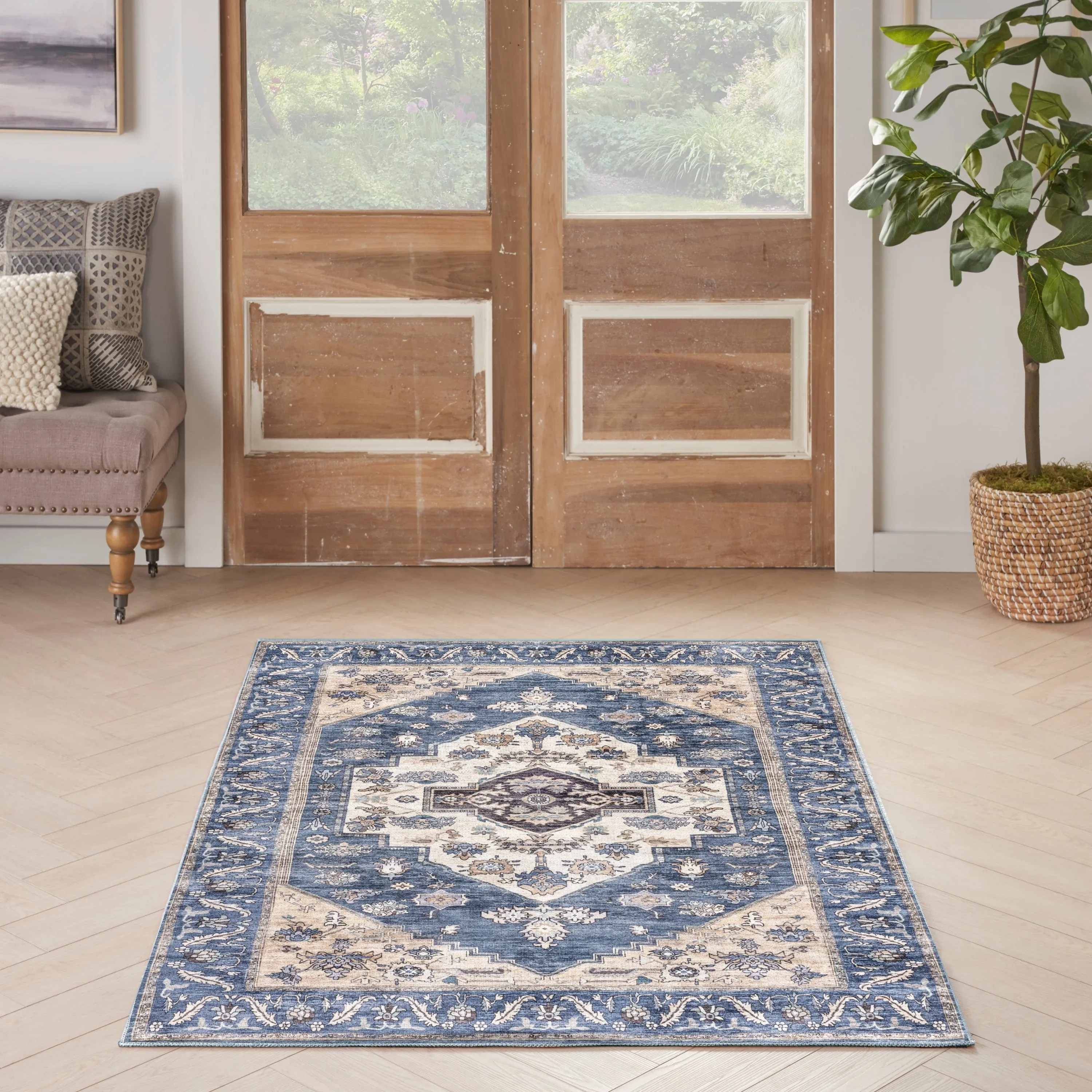 Washable Brilliance Persian Indoor Kitchen & Area Rug