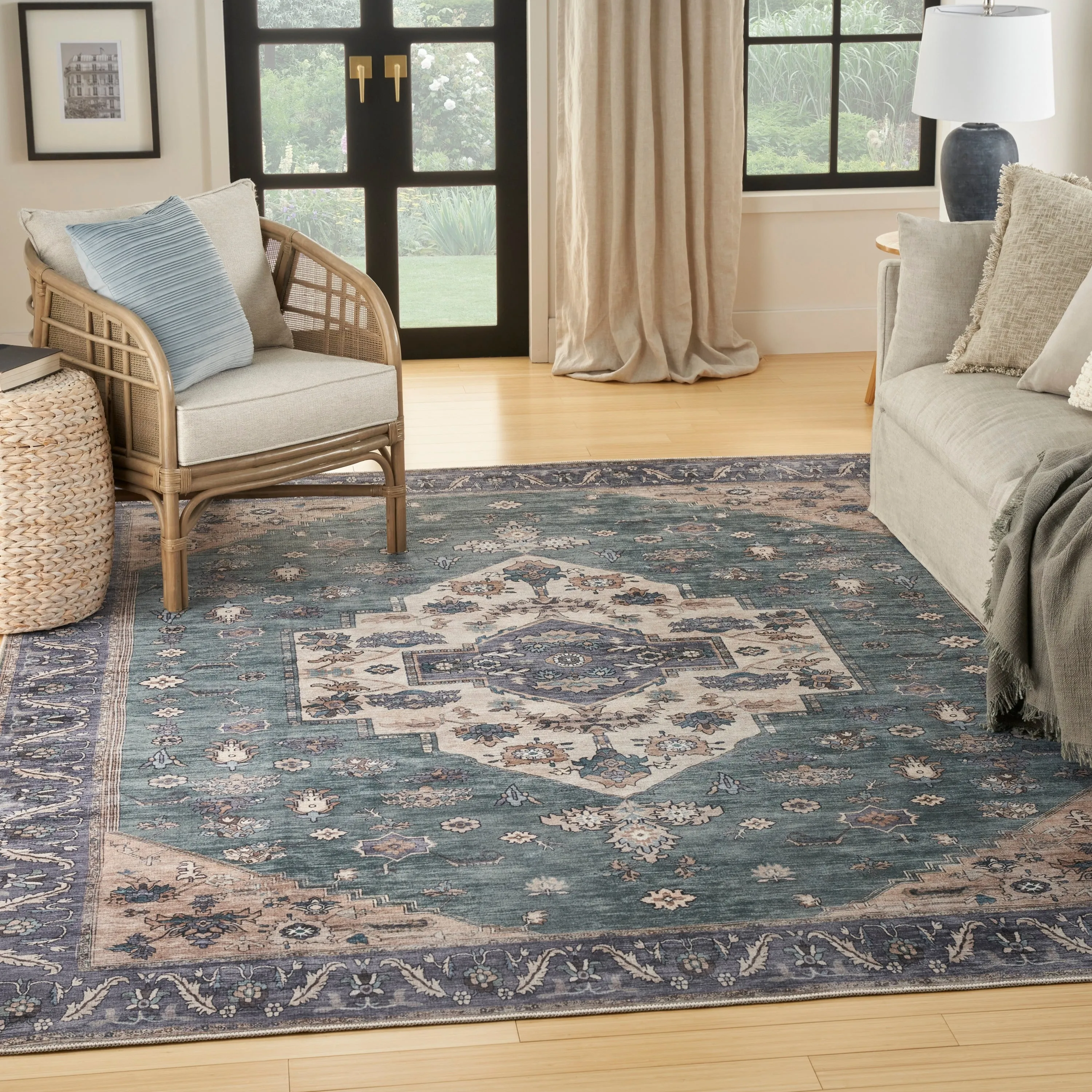 Washable Brilliance Persian Indoor Kitchen & Area Rug